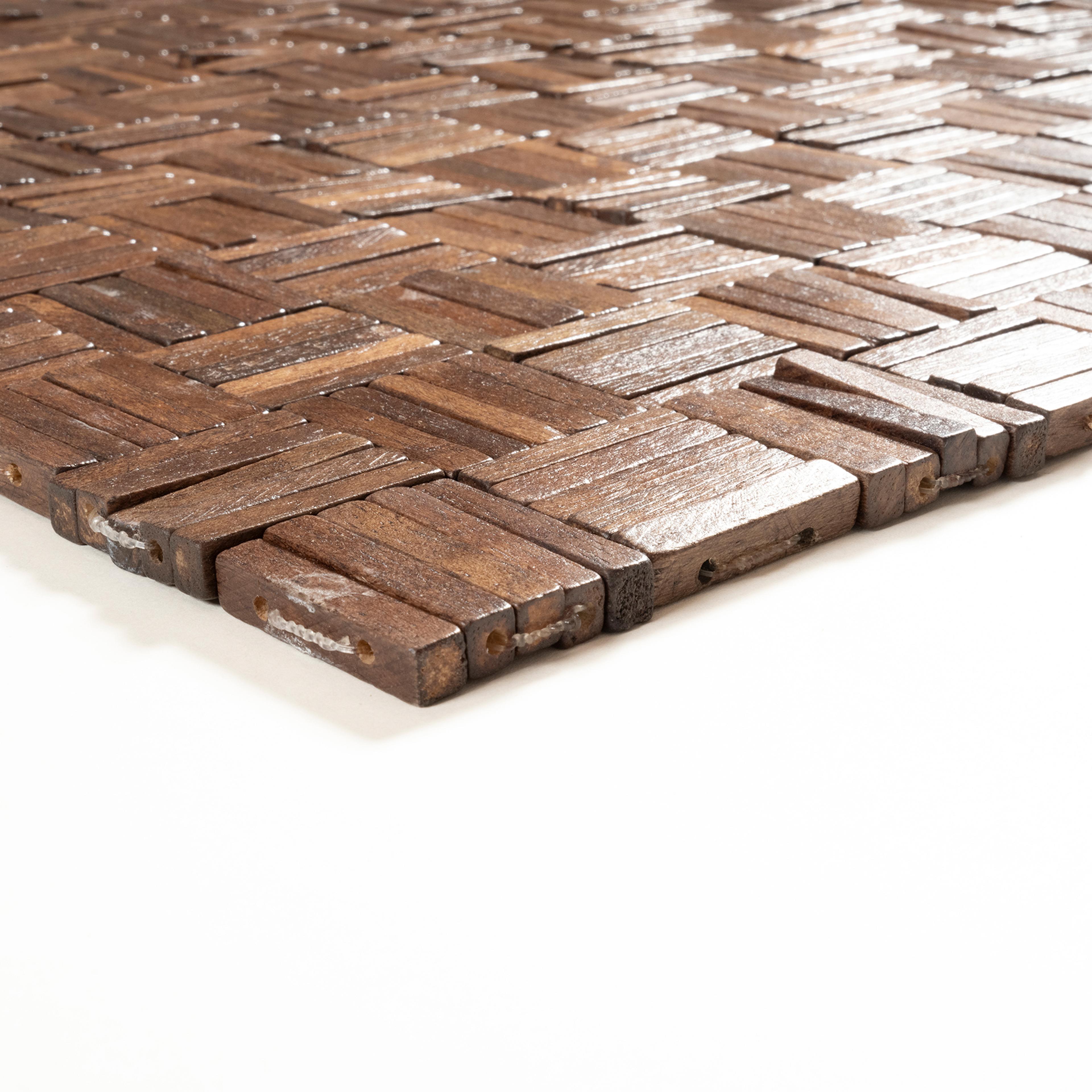 Toba Ahşap Ahşap Paspas 60x100 Cm Koyu Kahverengi