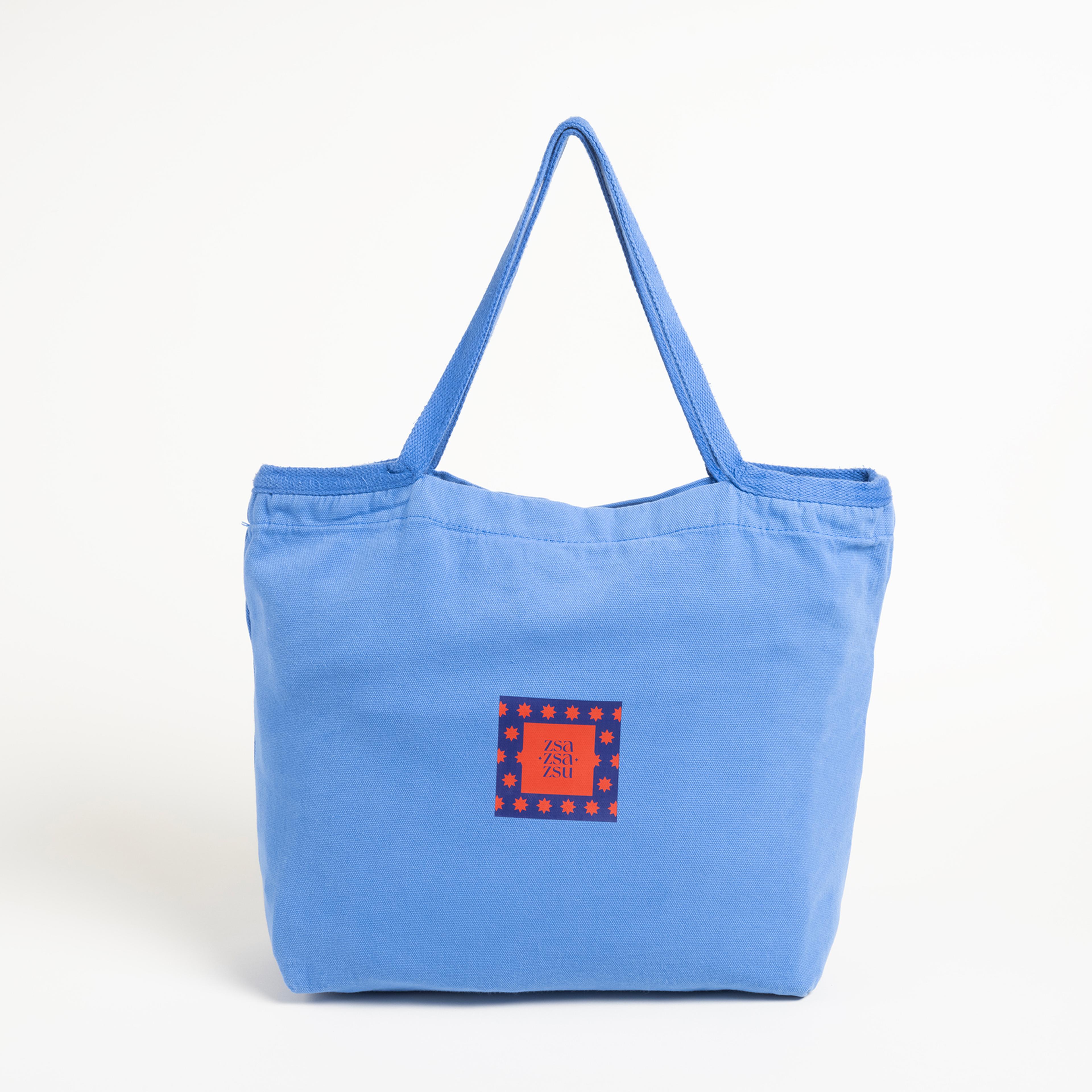 Solıd %100 Pamuk Çanta Standart Beden Mavi