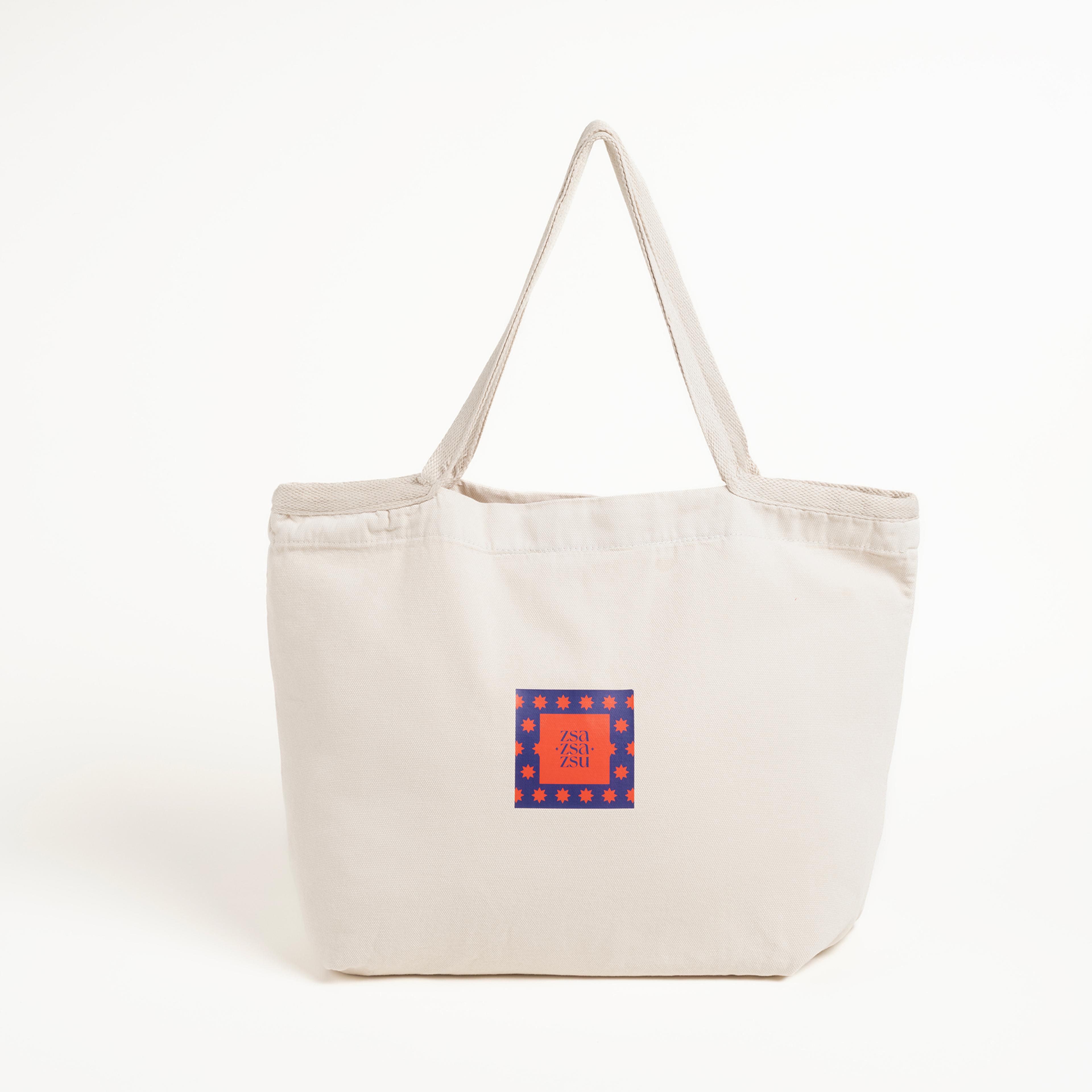 Solıd %100 Pamuk Çanta Standart Beden Ekru