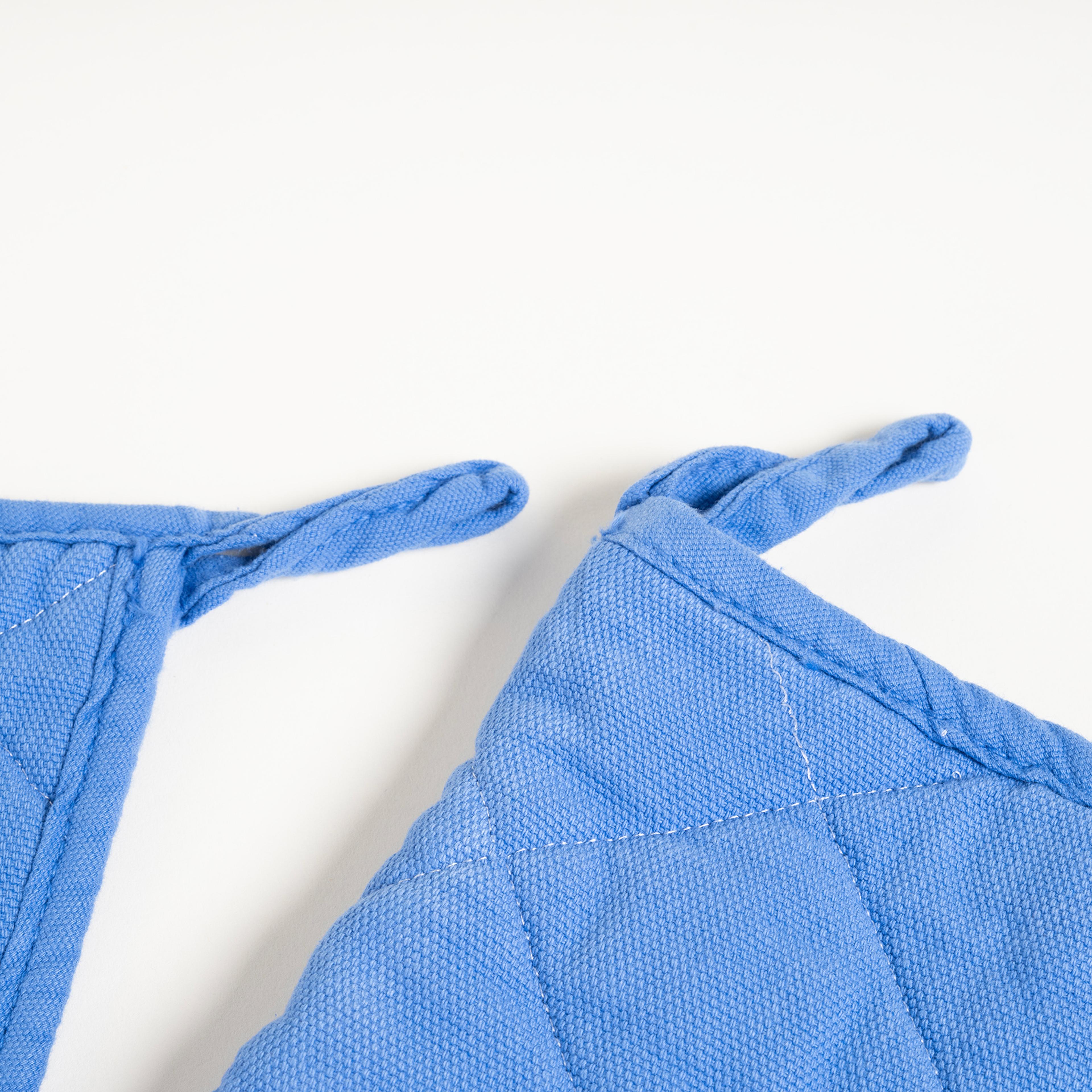 Solıd 2'li Pamuk %100 Pamuk Mutfak Seti Standart Beden Mavi