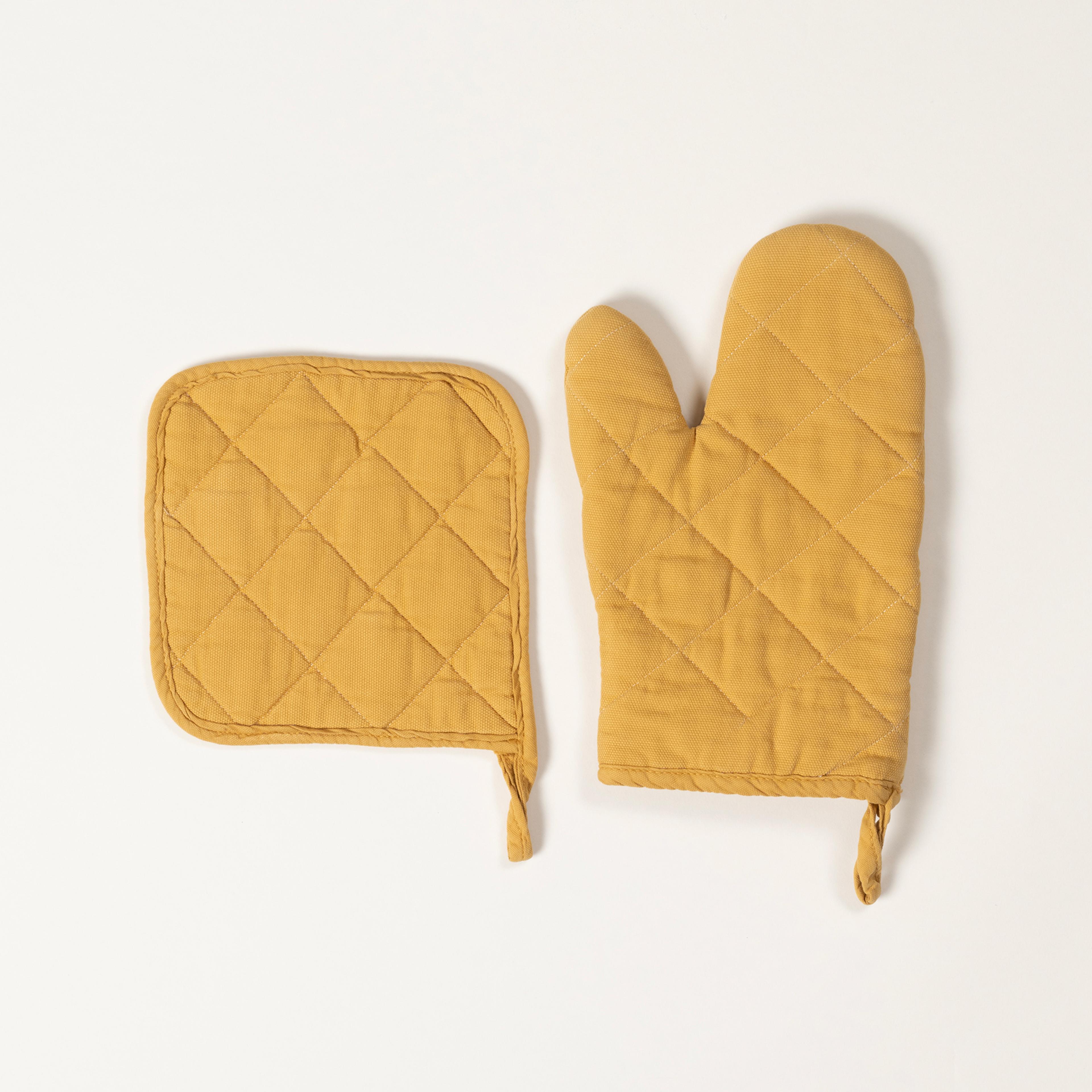 Solıd 2'li Pamuk %100 Pamuk Mutfak Seti Standart Beden Sarı