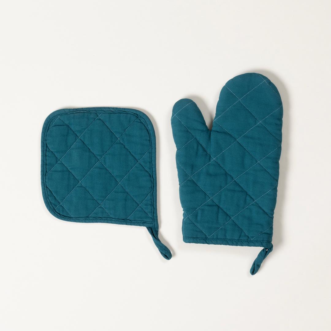 Solıd 2'li Pamuk %100 Pamuk Mutfak Seti Standart Beden Yeşil