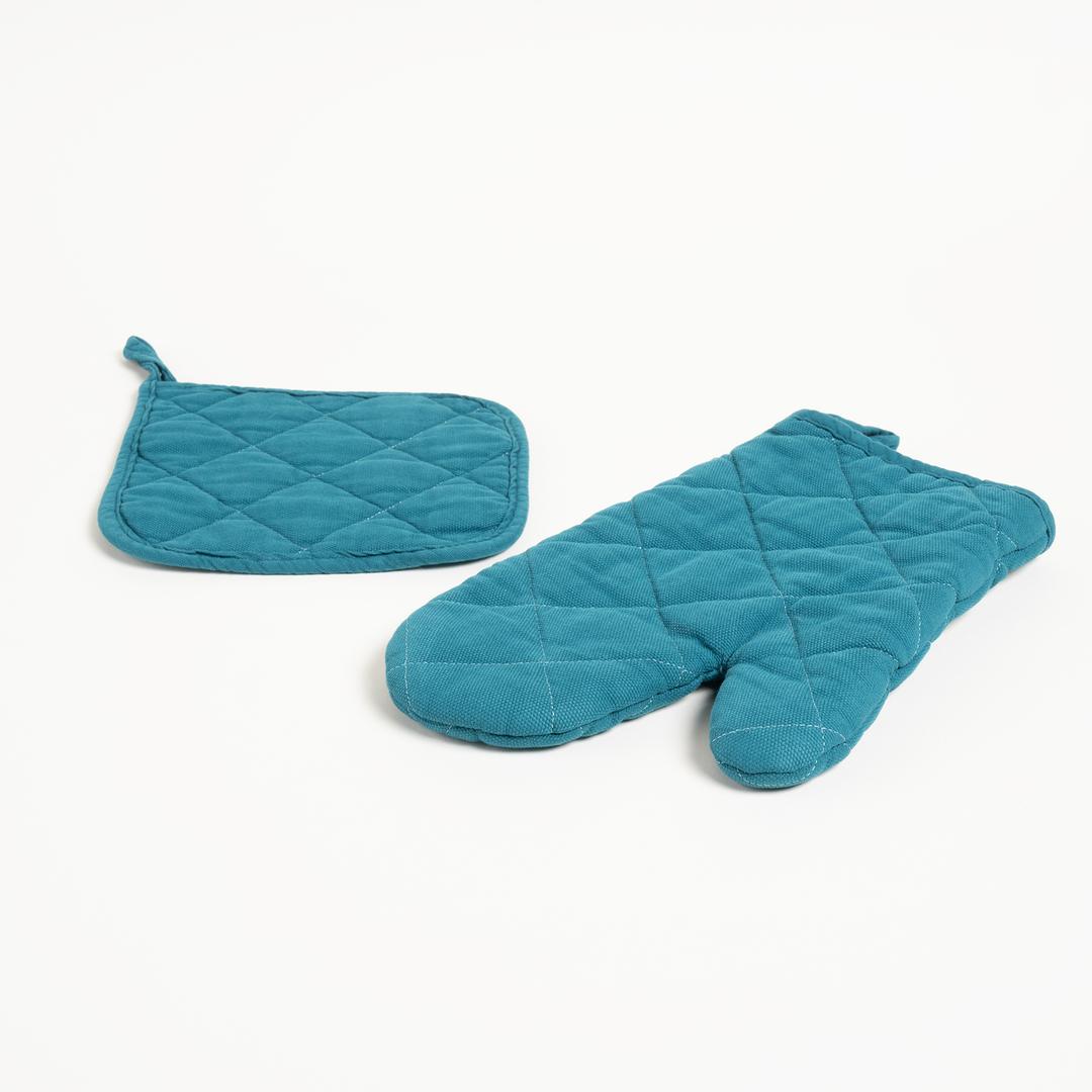 Solıd 2'li Pamuk %100 Pamuk Mutfak Seti Standart Beden Yeşil