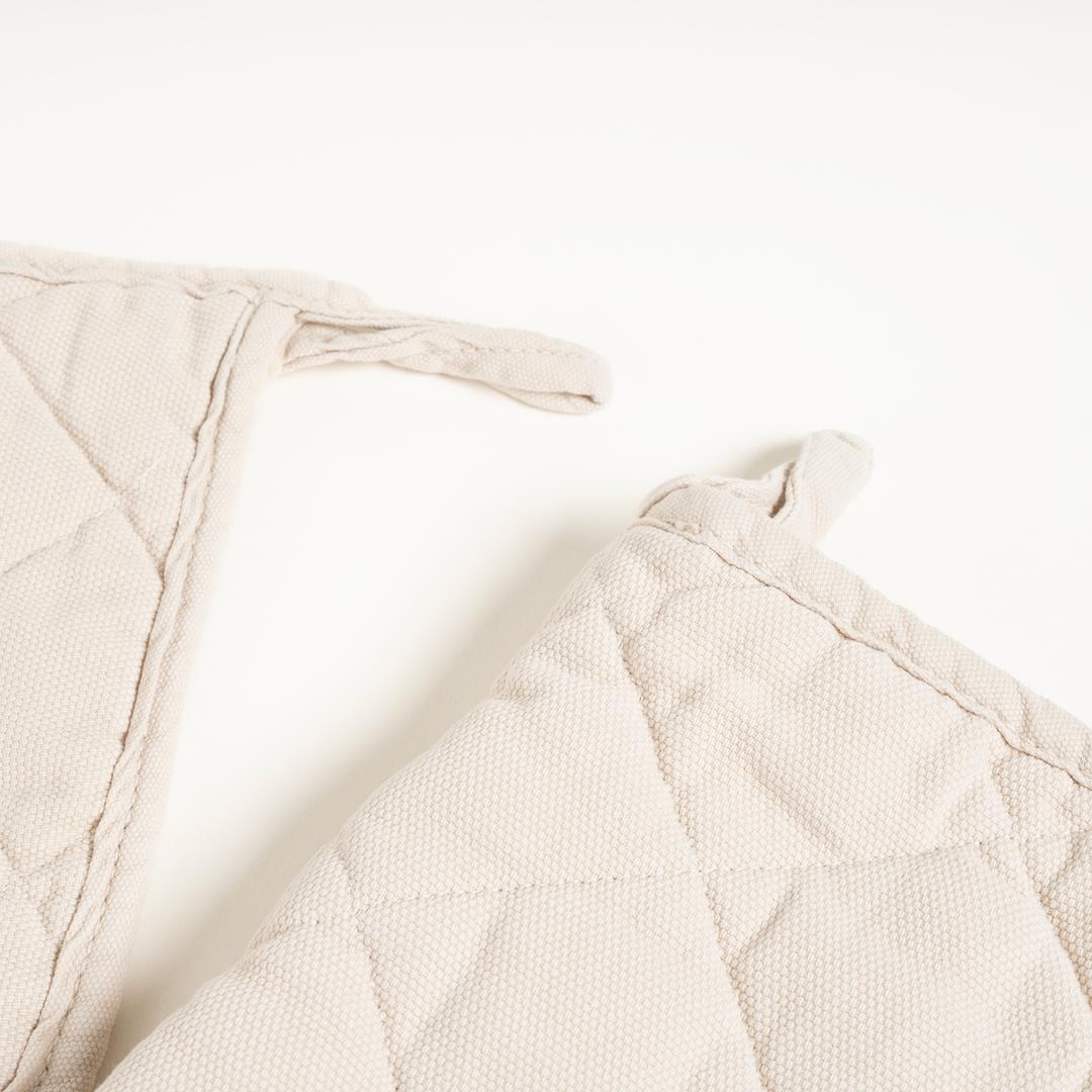 Solıd 2'li Pamuk %100 Pamuk Mutfak Seti Standart Beden Ekru