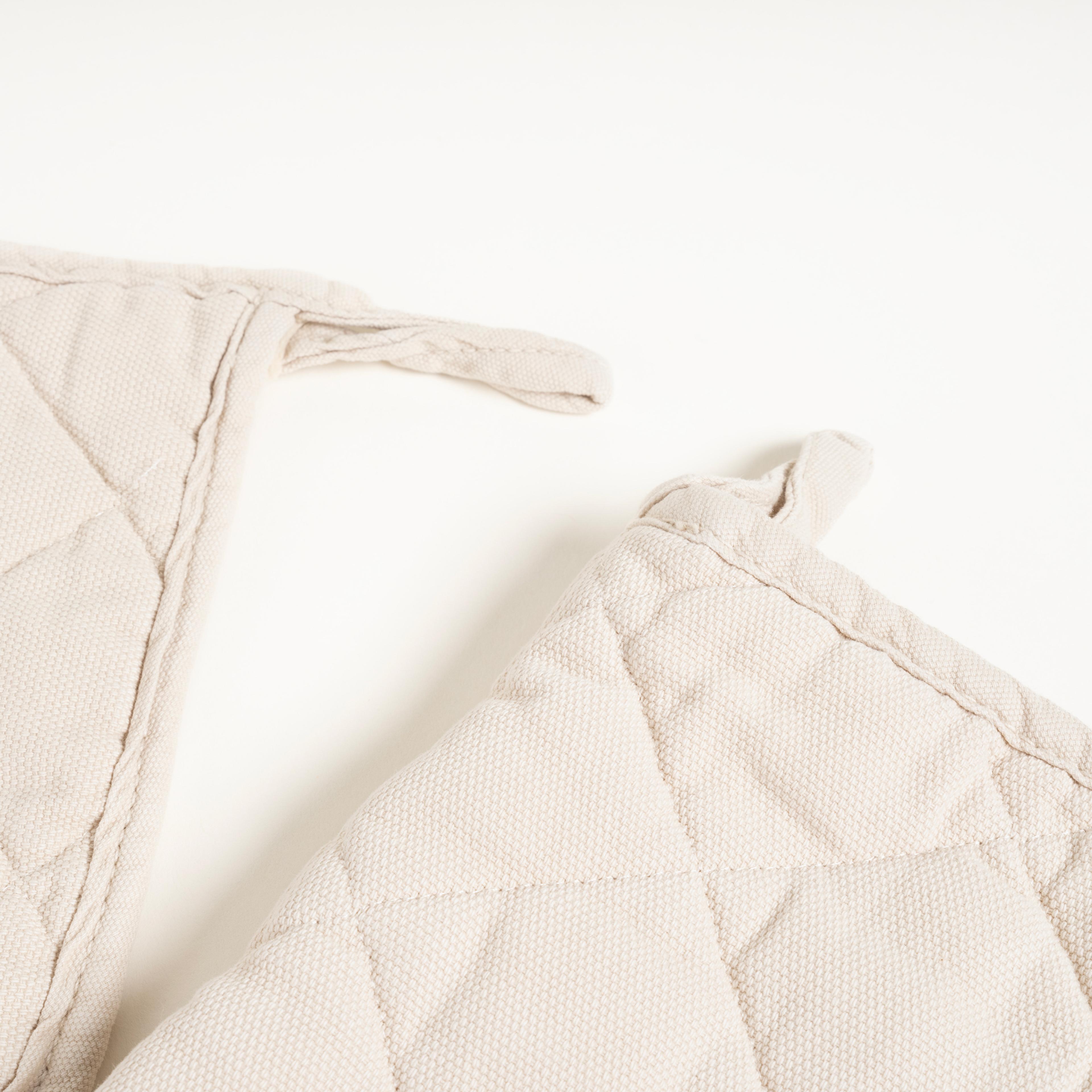 Solıd 2'li Pamuk %100 Pamuk Mutfak Seti Standart Beden Ekru