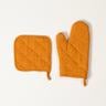 Solıd 2'li Pamuk %100 Pamuk Mutfak Seti Standart Beden Turuncu