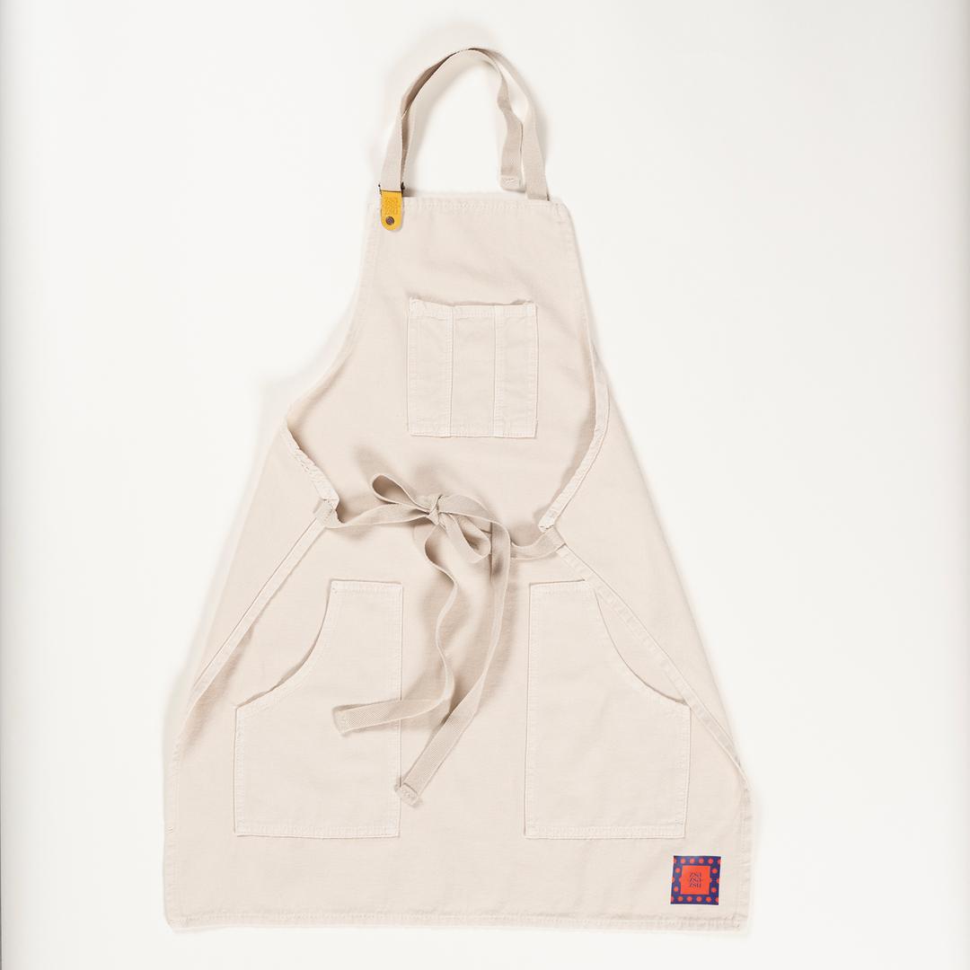Solıd Pamuk %100 Pamuk Önlük Standart Beden Ekru