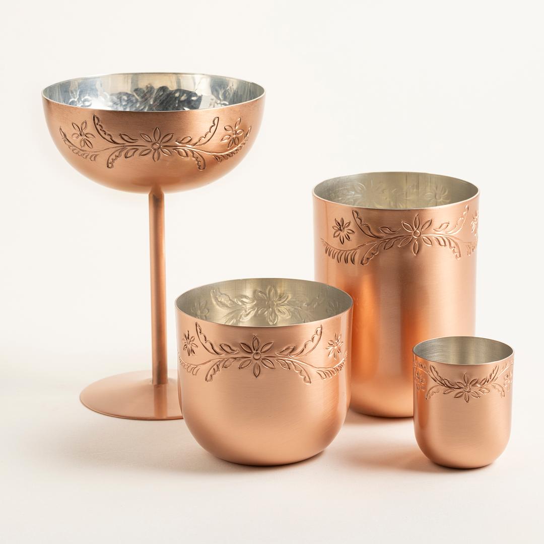 Emirgan Bakır Su Bardağı 8x8x11 Cm Bakır