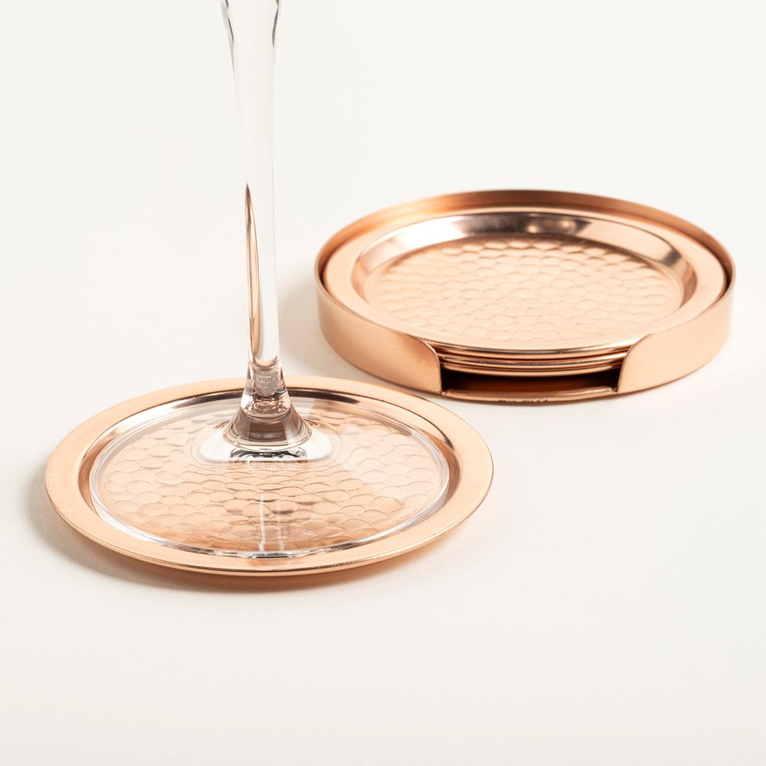 Emirgan Bakır Bardak Altlığı 10.5x10.5x2 Cm Bakır