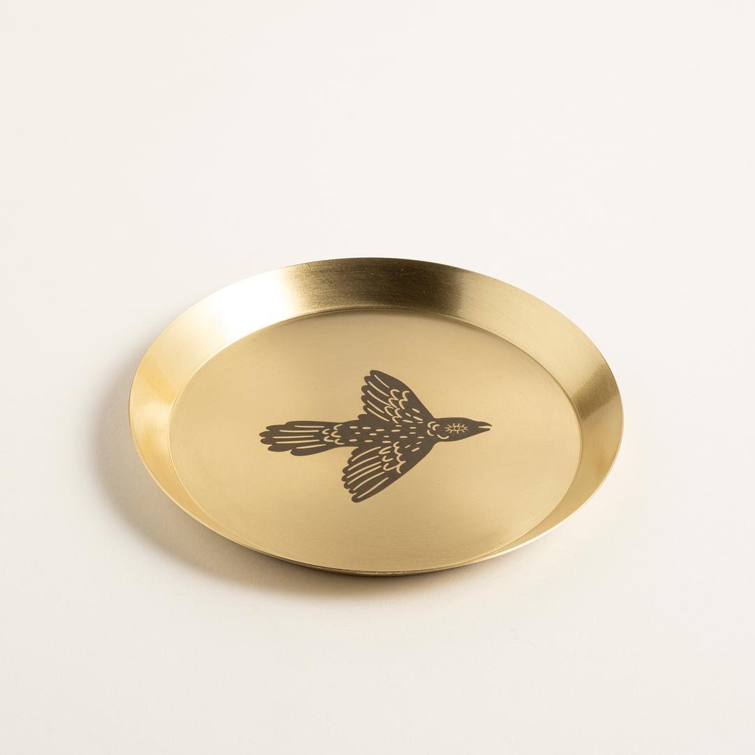 Emirgan Pirinç Tabak 18 Cm Gold