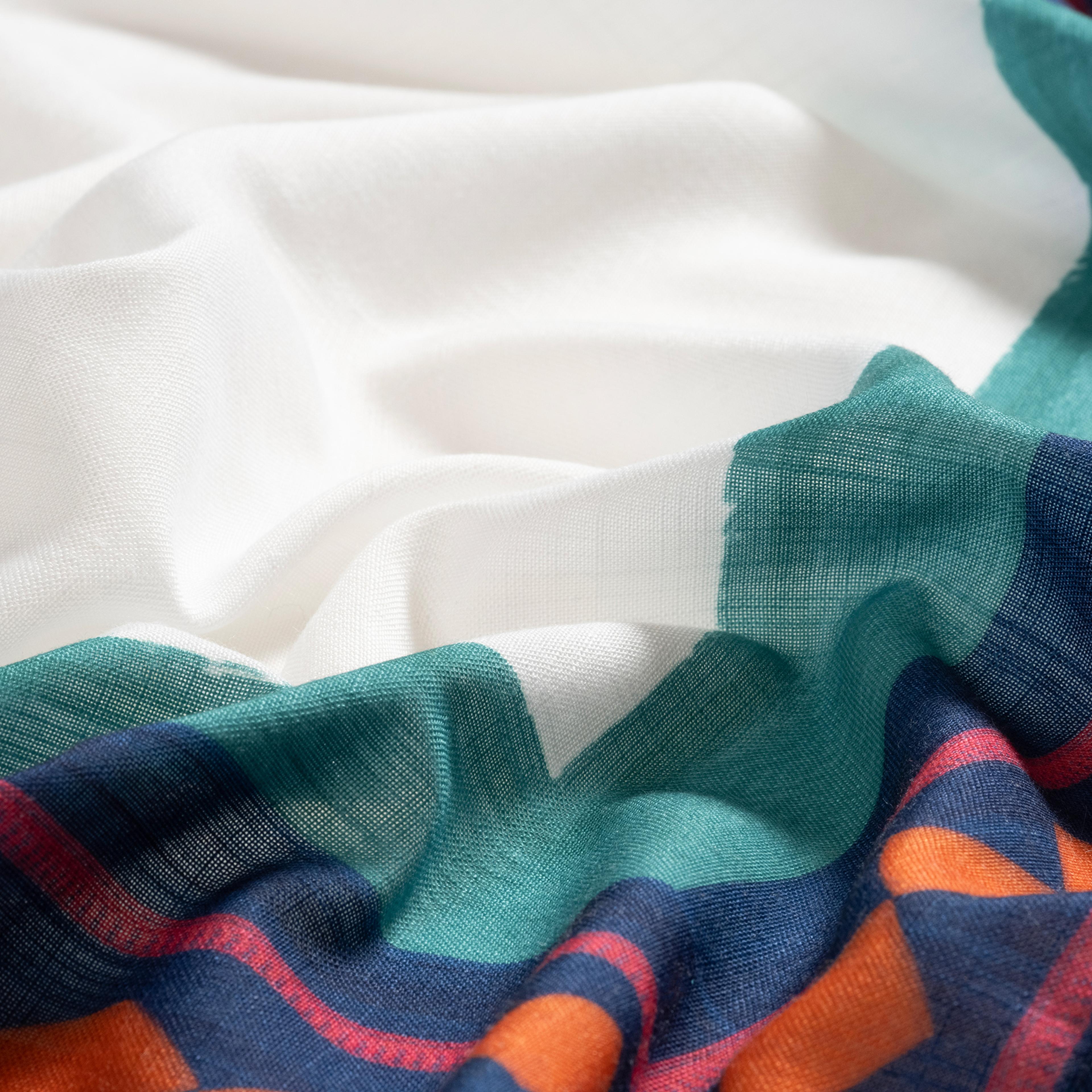 Prusa Dijital Baskılı Nakışlı Polyester %100 Polyester Masa Örtüsü 150x220 Cm Ekru