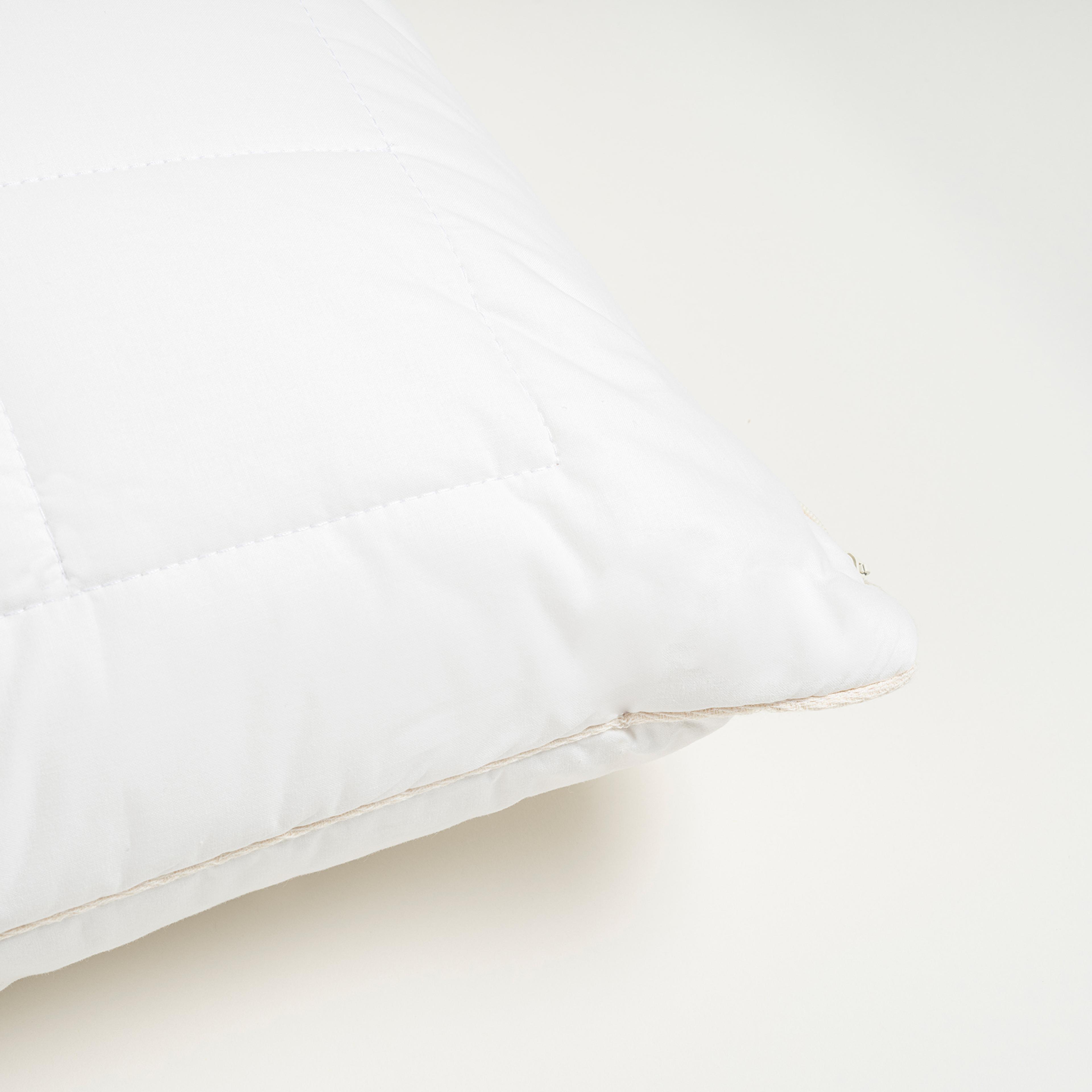 Riva Biyeli Pamuk Pamuklu Yastık 50x70 Cm Beyaz