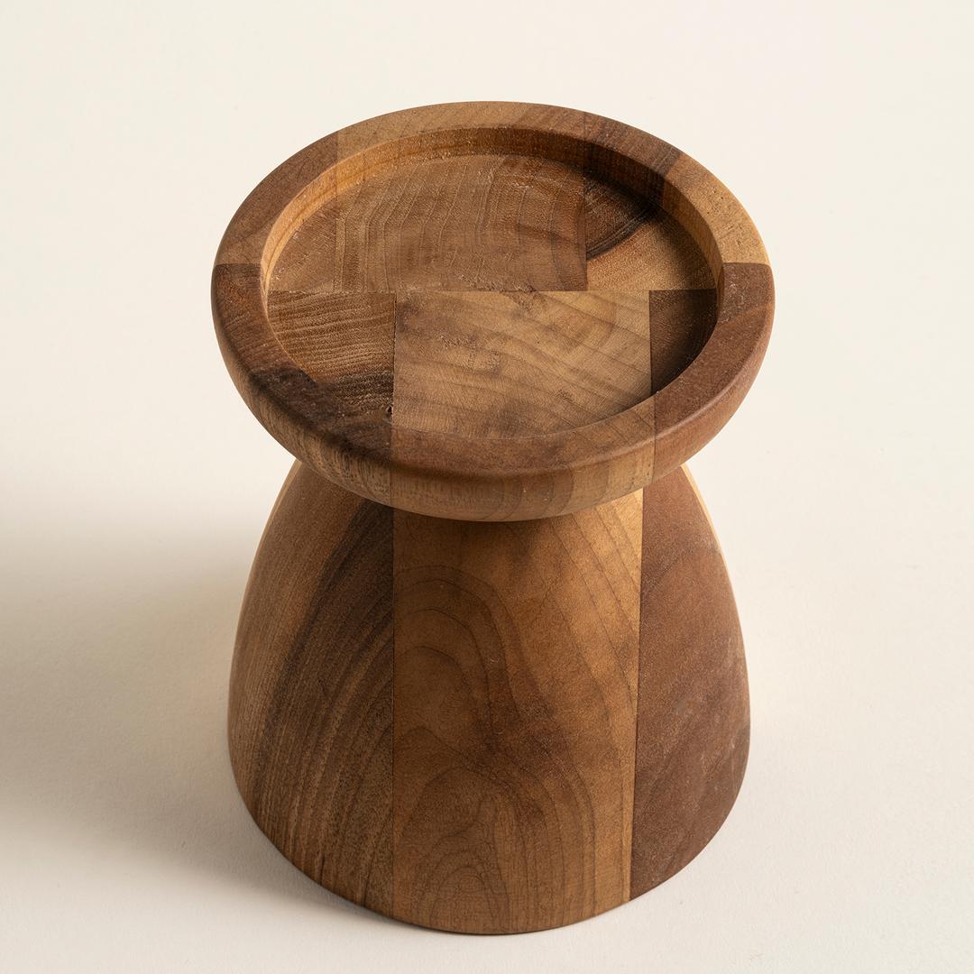 Balgat Ahşap Mumluk 12x12x15 Cm Natural