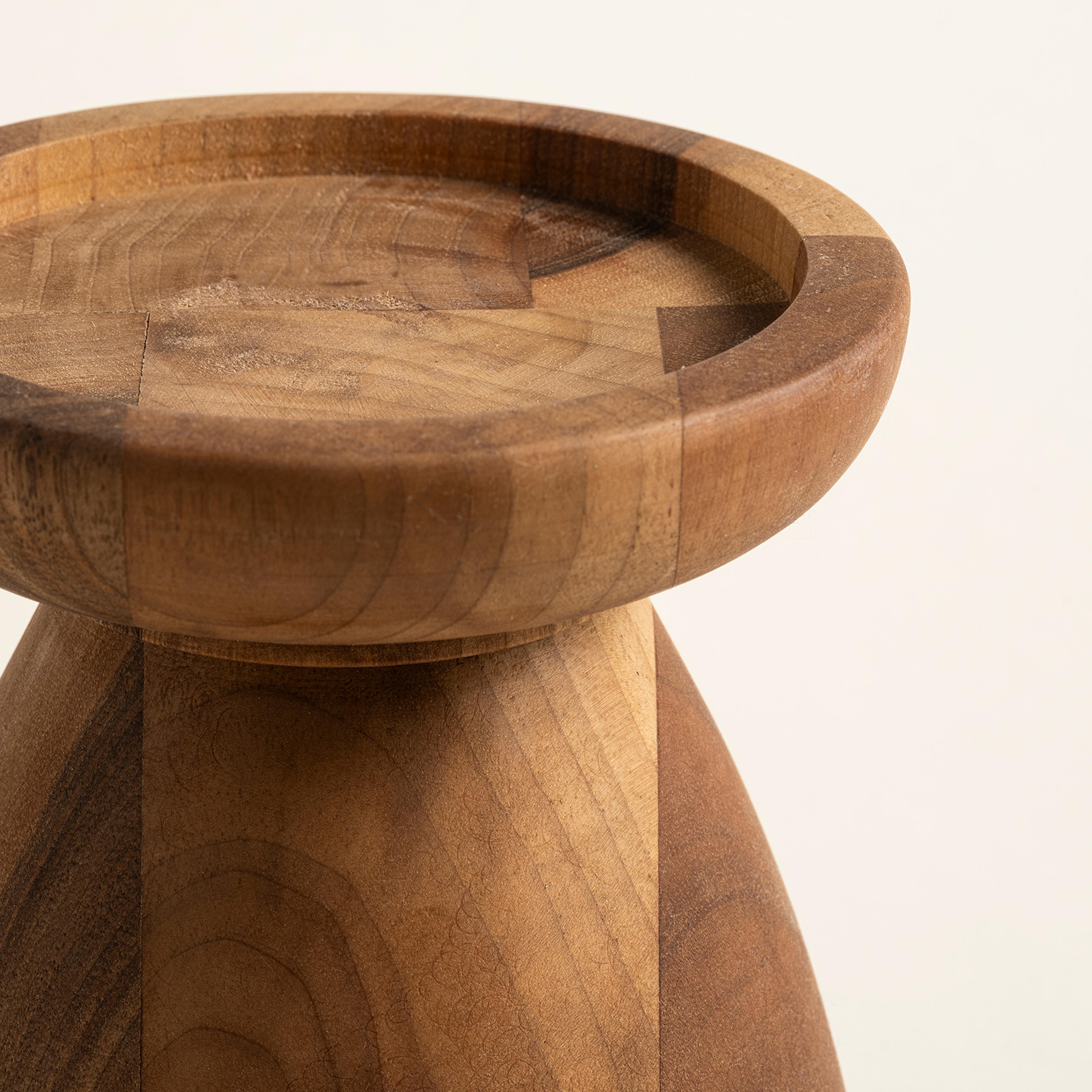 Balgat Ahşap Mumluk 12x12x15 Cm Natural