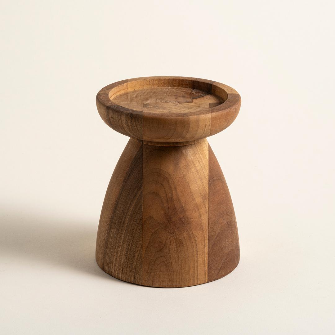 Balgat Ahşap Mumluk 12x12x15 Cm Natural