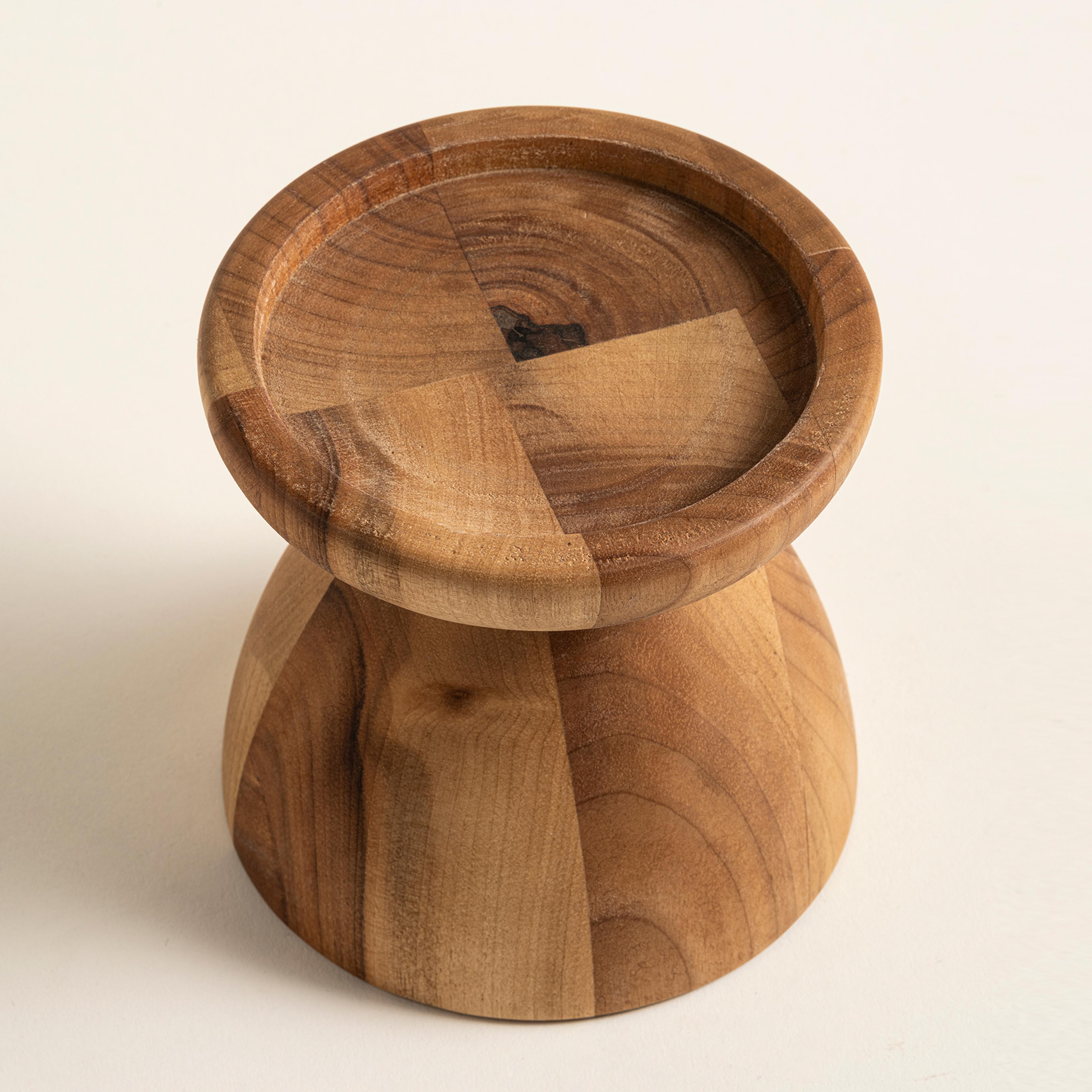 Balgat Ahşap Mumluk 12x12x12 Cm Natural