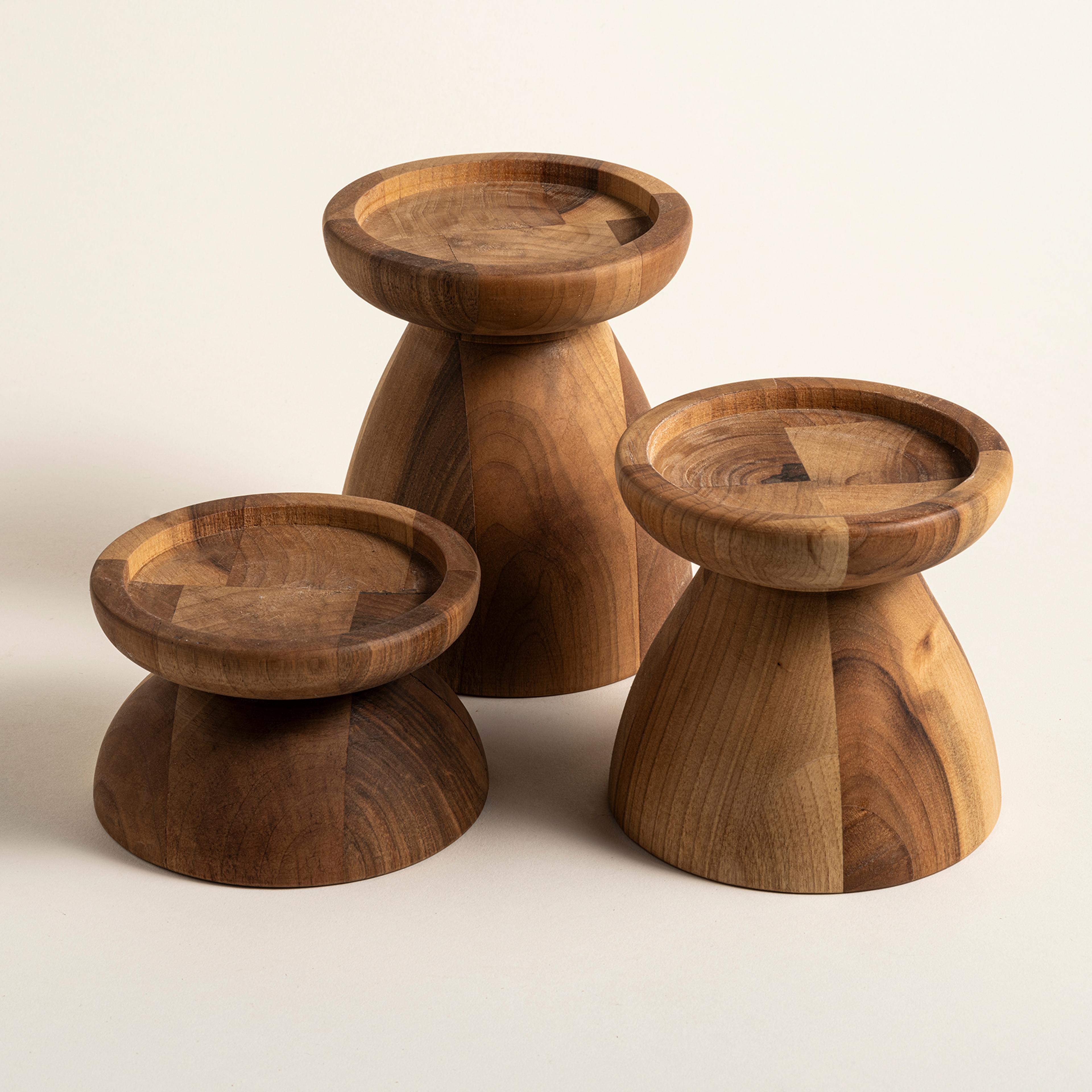 Balgat Ahşap Mumluk 12x12x12 Cm Natural