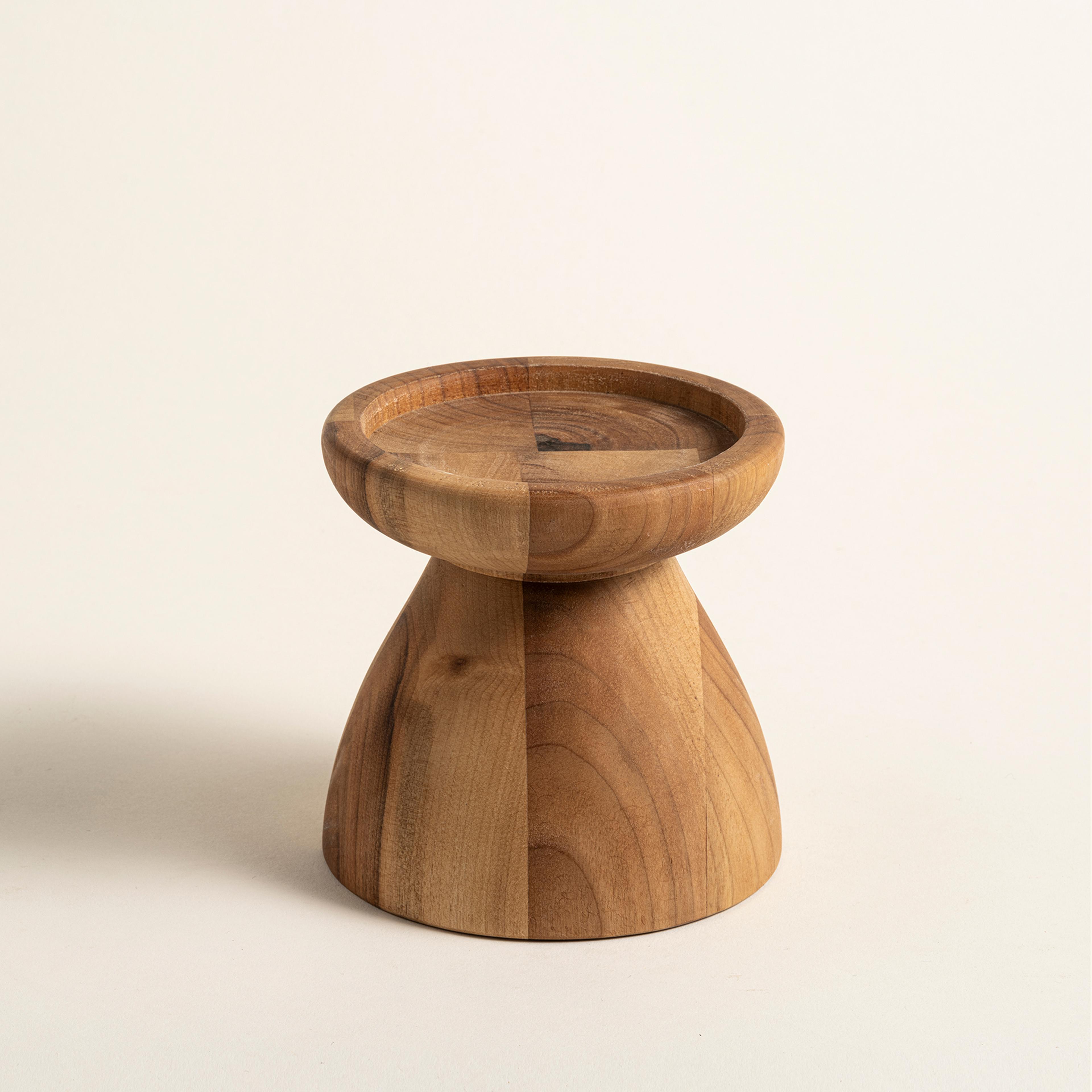 Balgat Ahşap Mumluk 12x12x12 Cm Natural