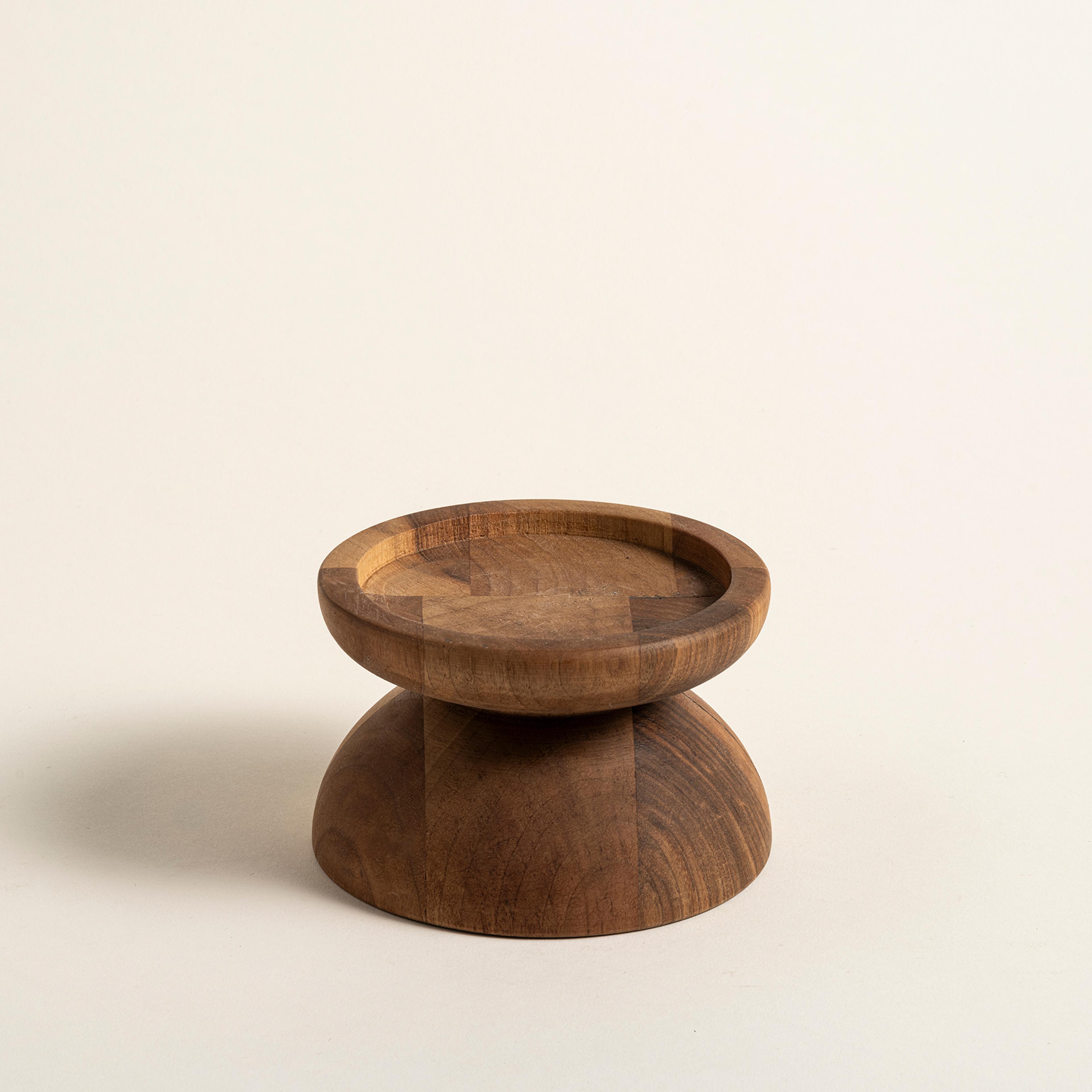 Balgat Ahşap Mumluk 12x12x8 Cm Natural