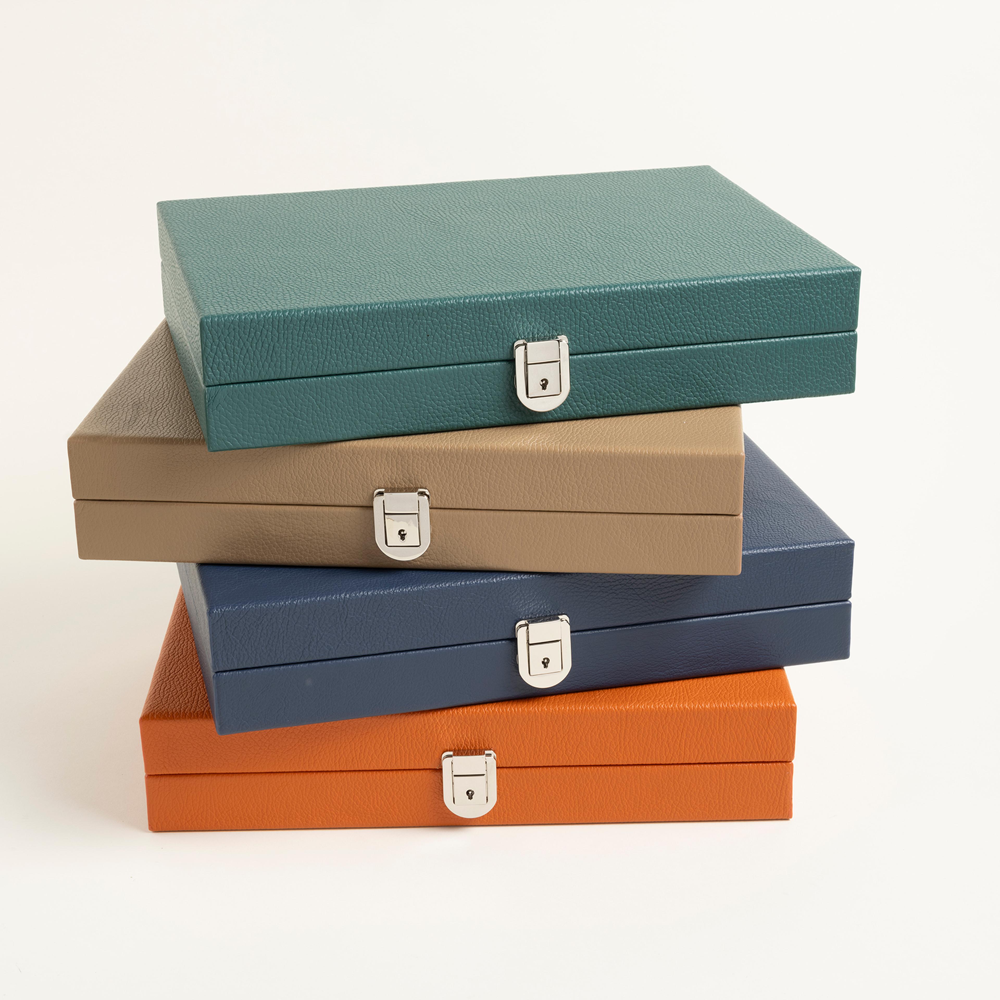 Hector Saxe Cognac Leather Tavla Hediyelik Eşya 50x37 Cm Mavi