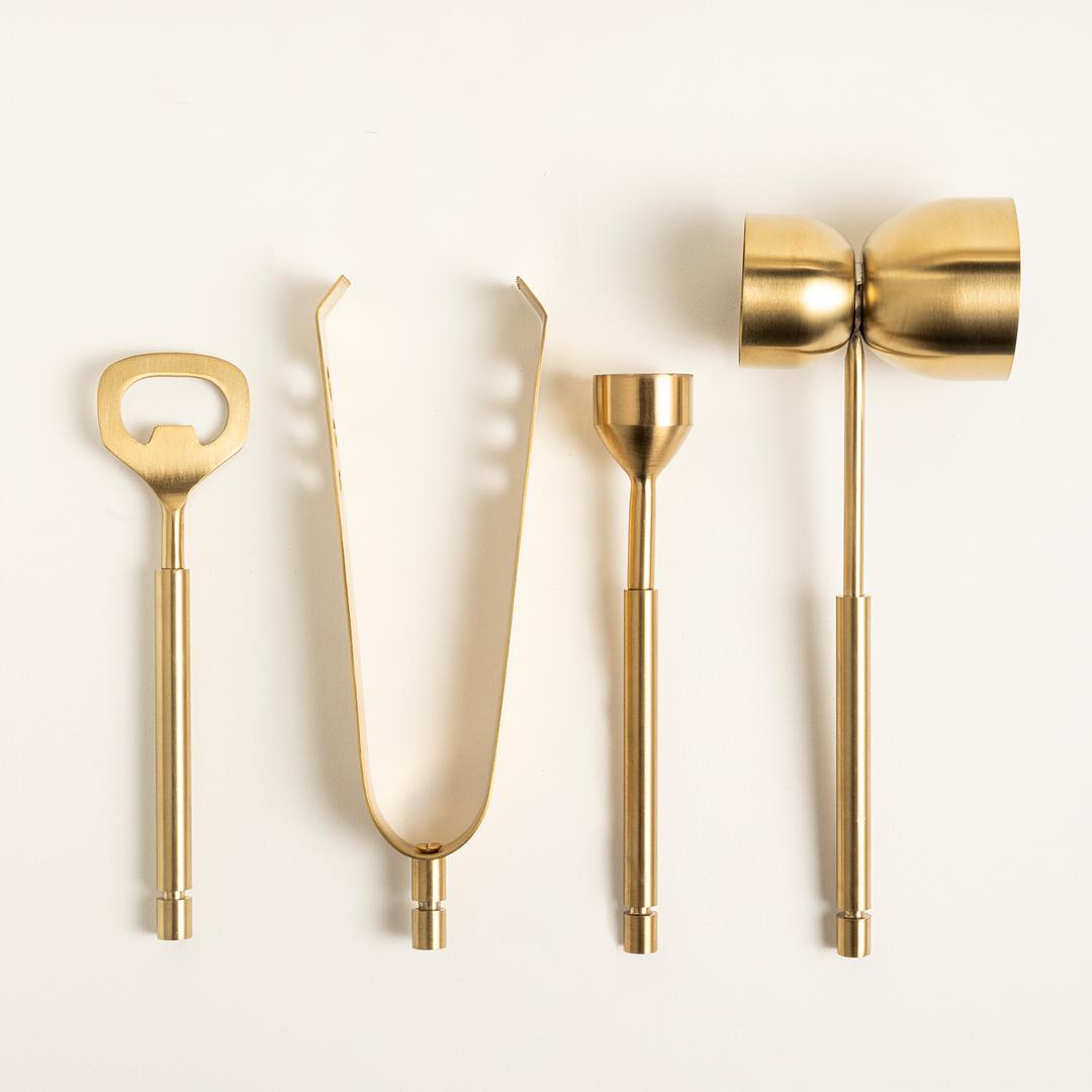 Rampur Çelik / Mermer Bar Aksesuarları 9x16x25 Cm Gold