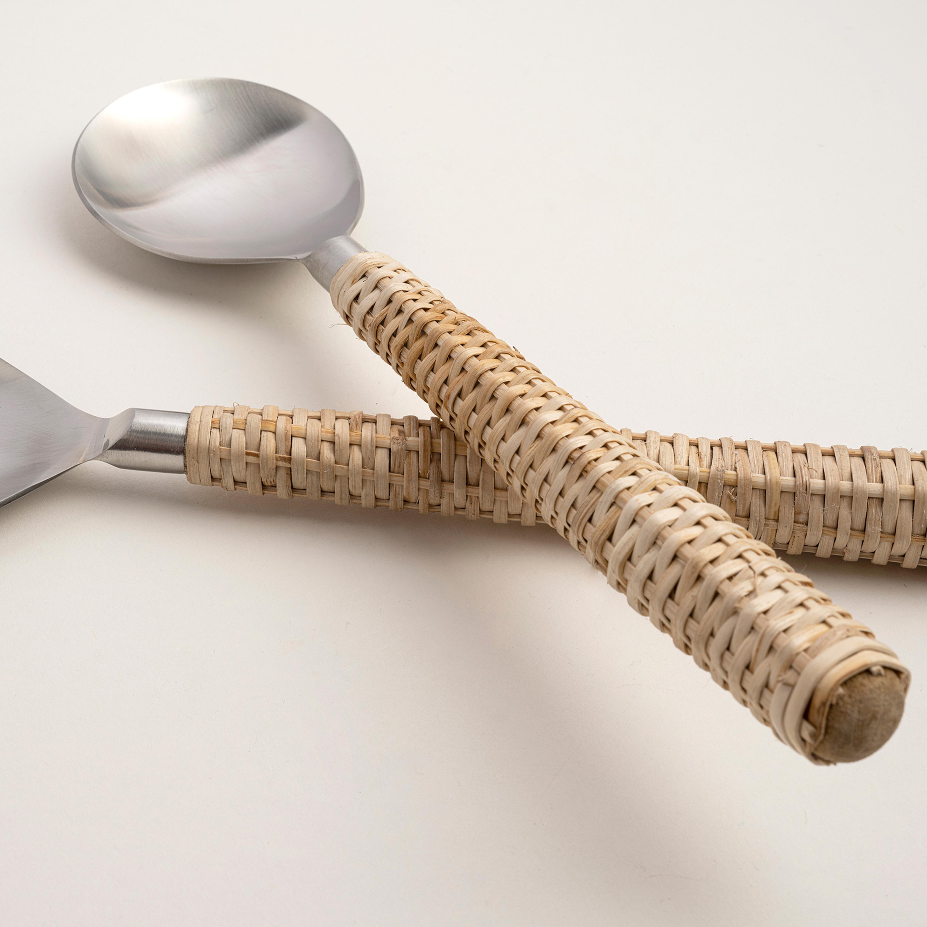 Rampur Çelik Salata Kaşık Seti 29x8x3 Cm Gümüş