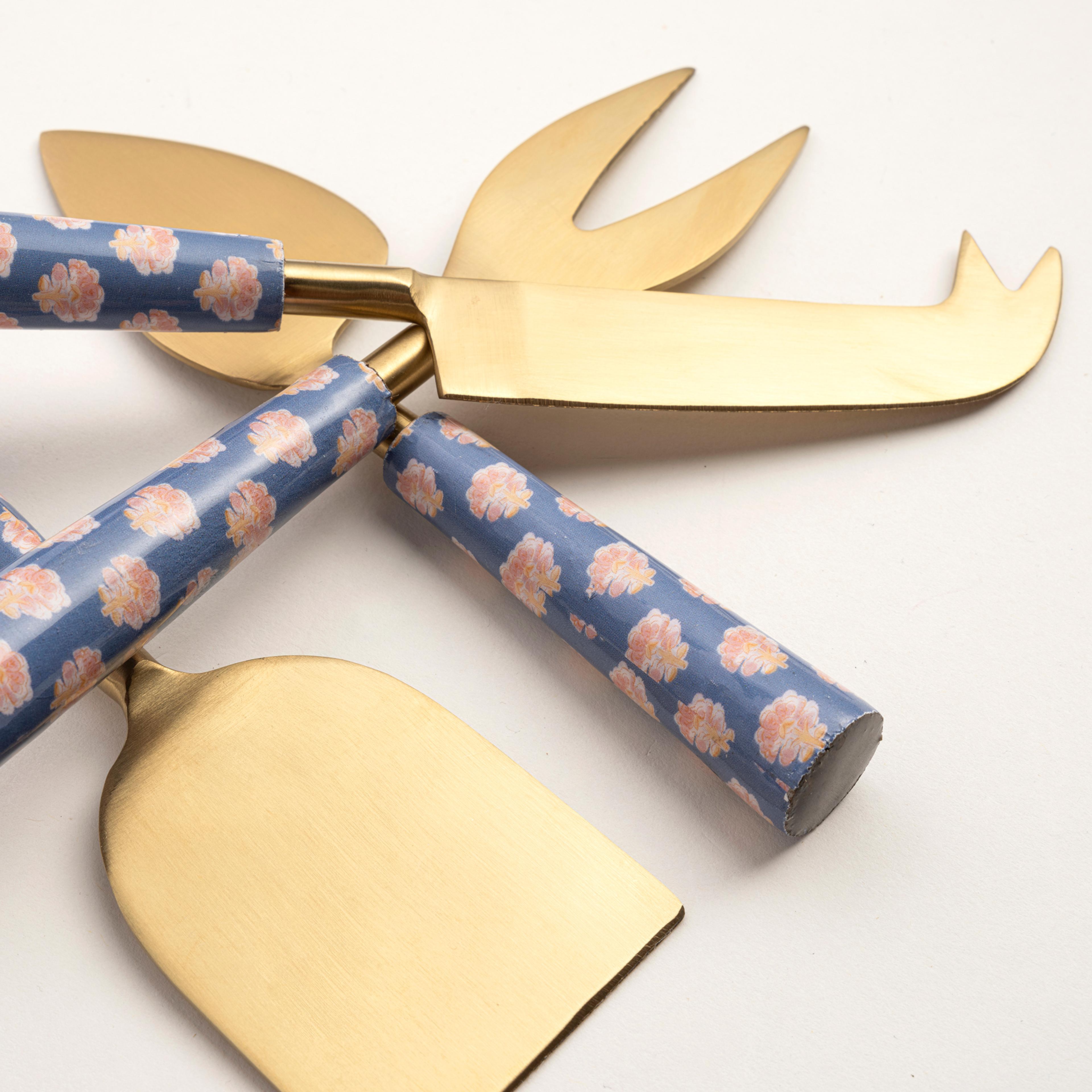 Rampur Çelik Servis Seti 24x3x1 Cm Mavi