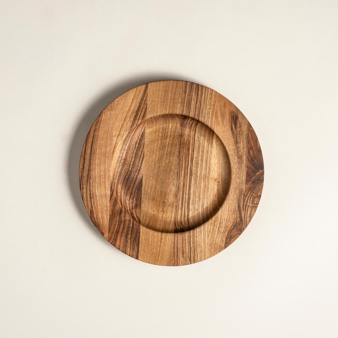 Balgat Ahşap Servis Tabağı 25x25x1.8 Cm Natural