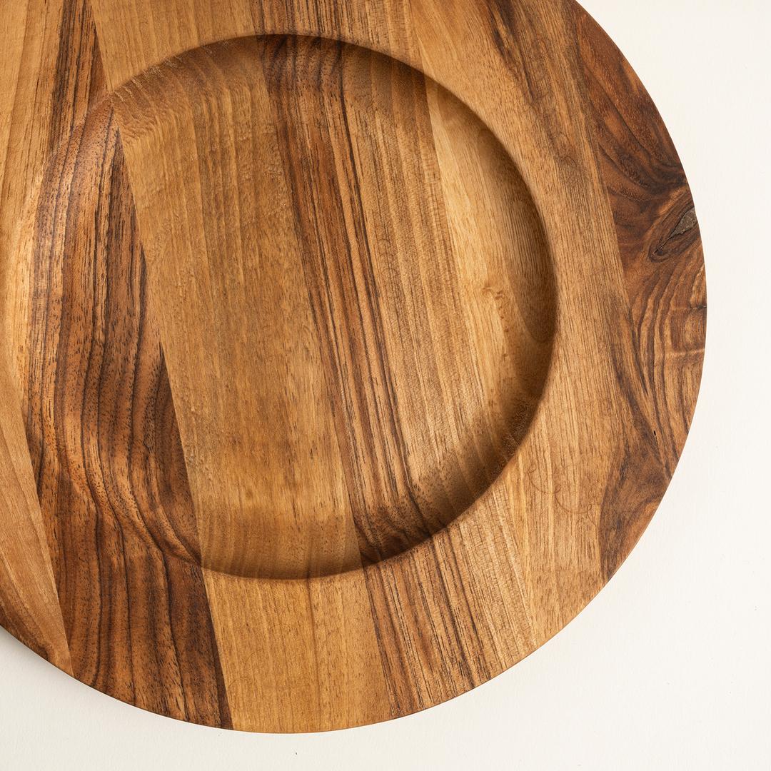 Balgat Ahşap Servis Tabağı 25x25x1.8 Cm Natural