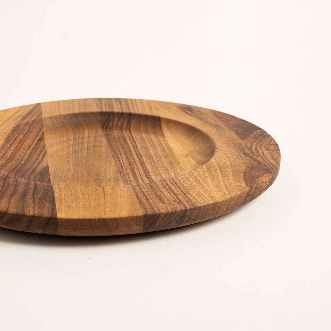 Balgat Ahşap Servis Tabağı 25x25x1.8 Cm Natural