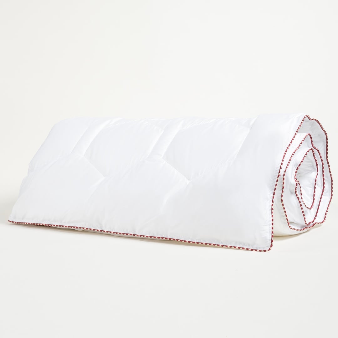 Riva Biyeli Tek Kişilik Pamuk %100 Nanofıber Yorgan 155x215 Cm Beyaz