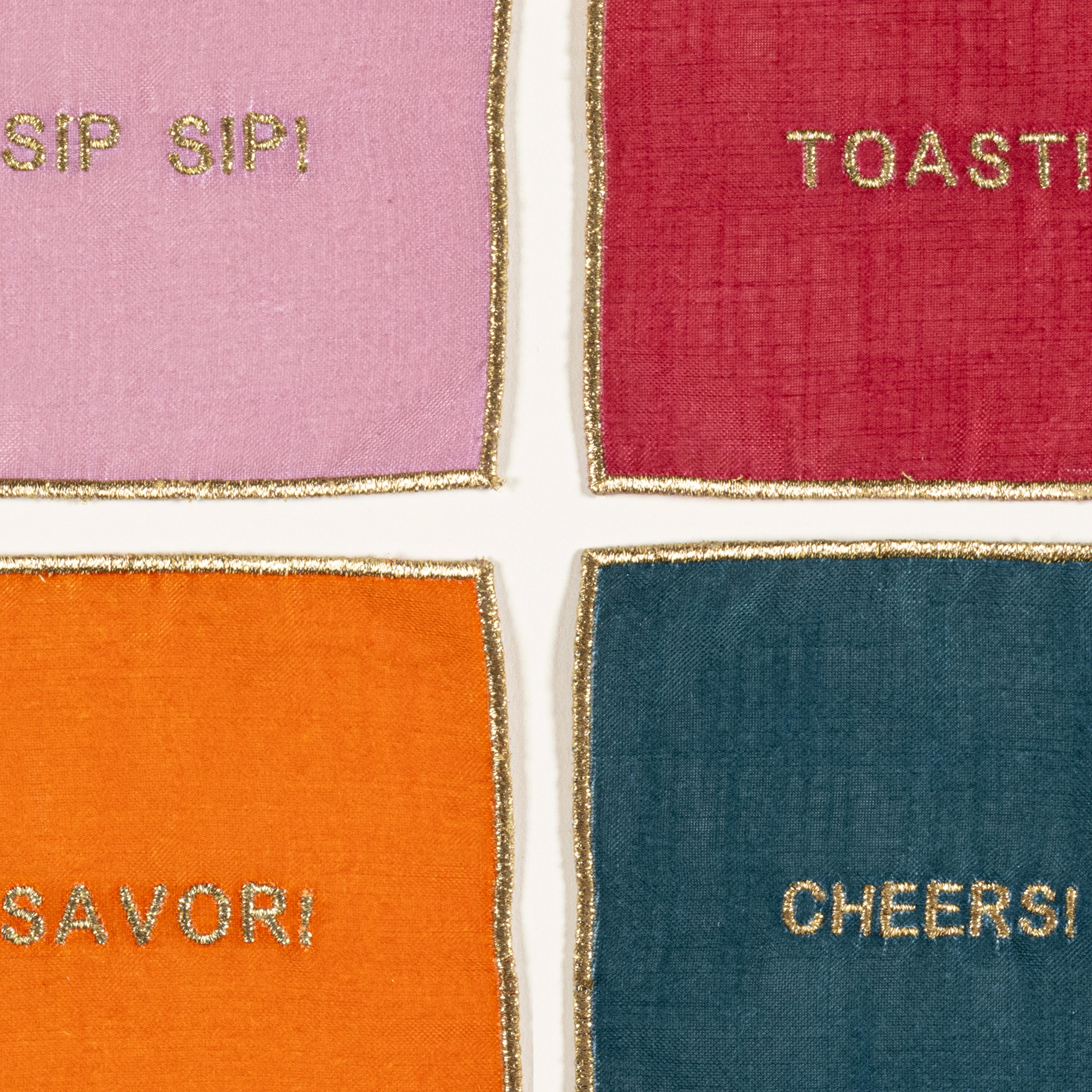 Prusa Dijital Baskılı 4'lü %100 Polyester Kokteyl Peçetesi 13x13 Cm Renkli