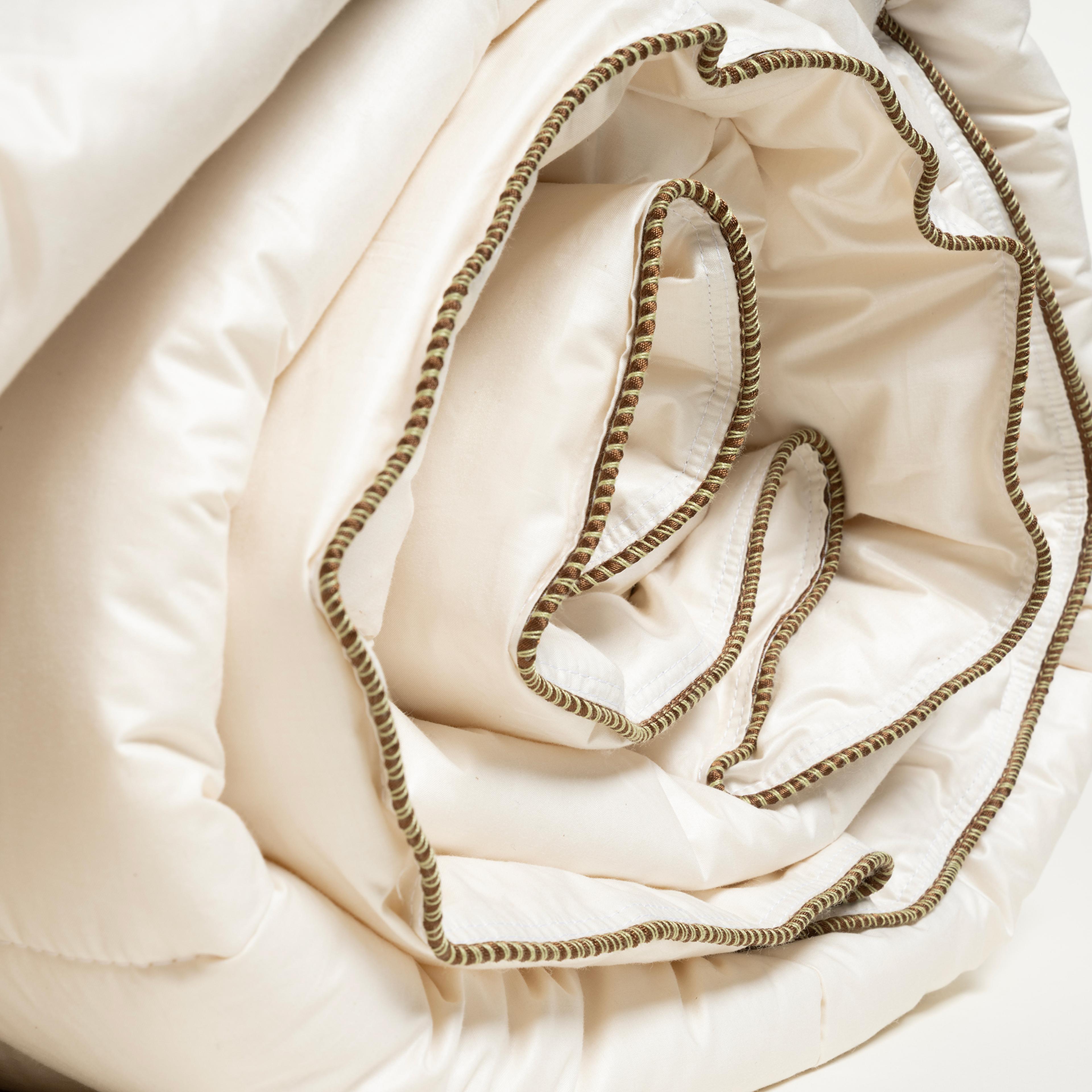 Riva Biyeli Çift Kişilik Yün %100 Yün Yorgan 195x215 Cm Natural