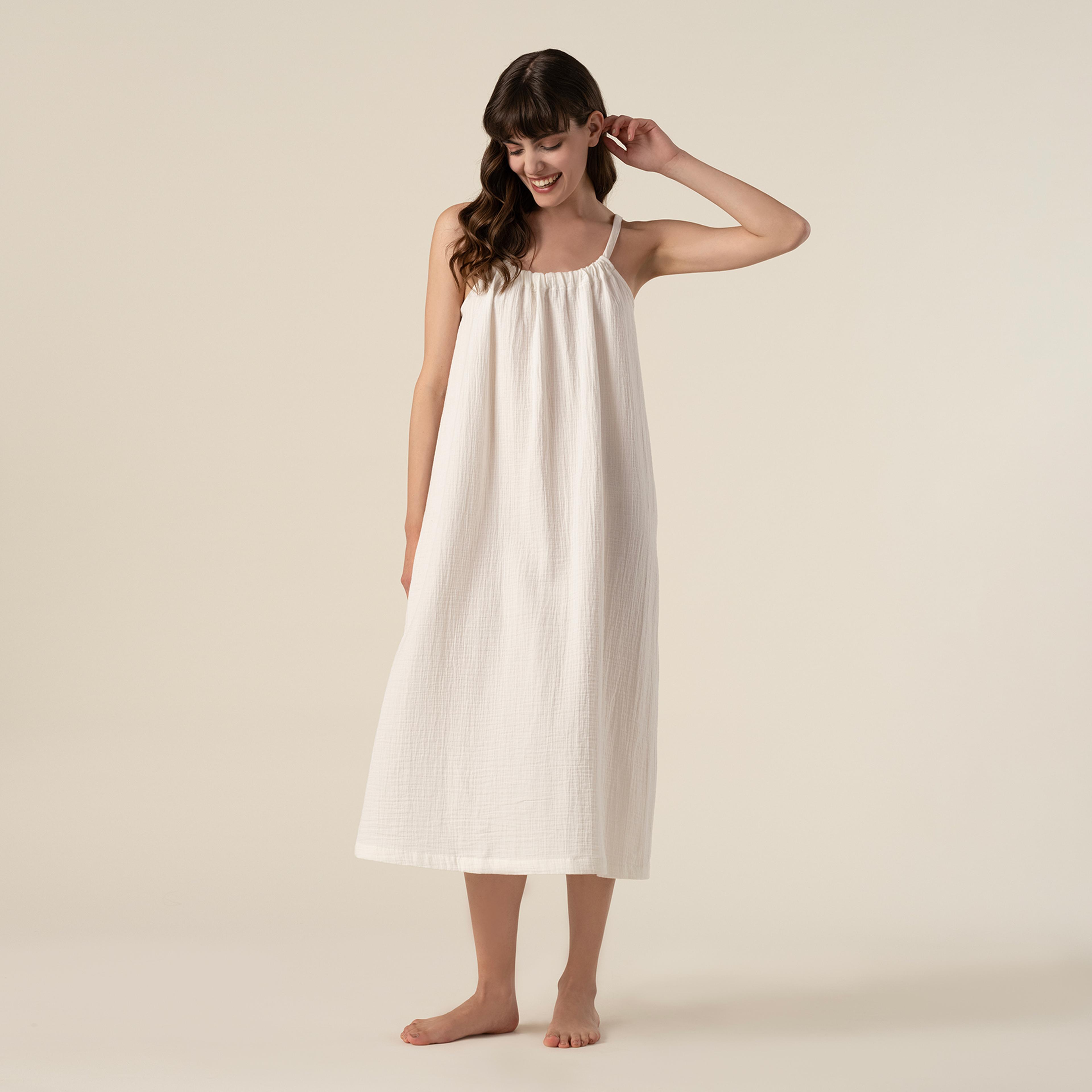 Tavas %100 Pamuk Elbise Small-medıum Beden Beyaz