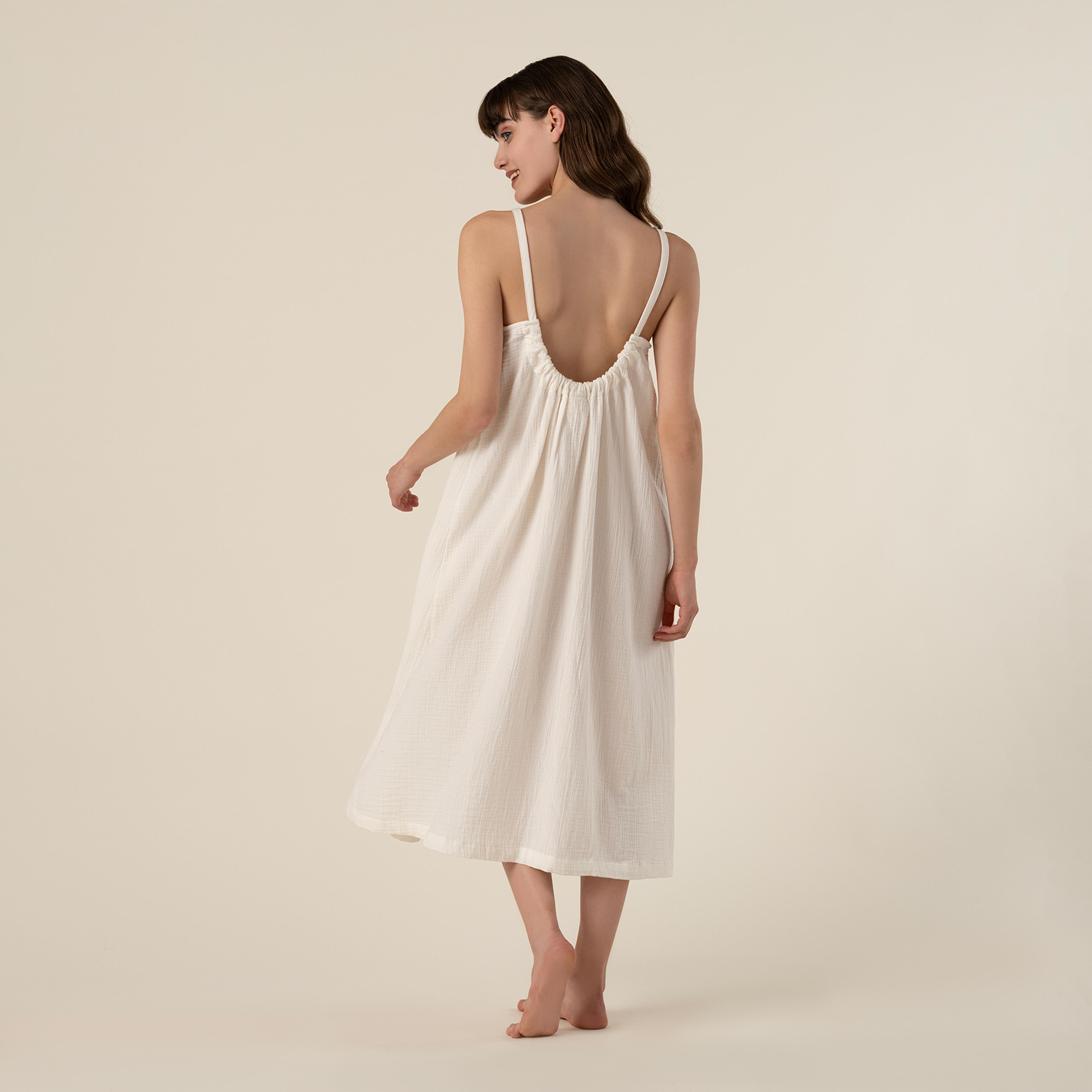 Tavas %100 Pamuk Elbise Small-medıum Beden Beyaz