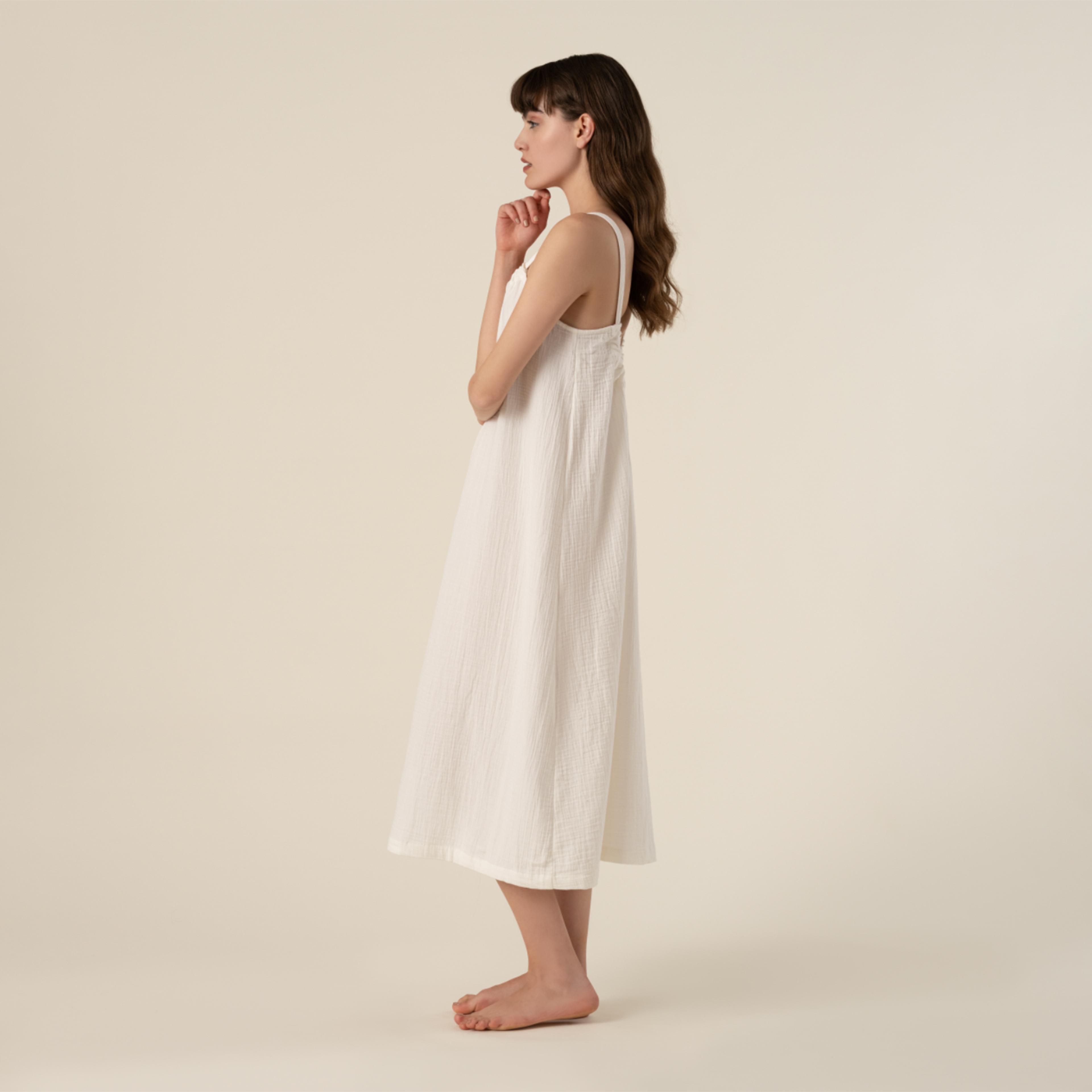 Tavas %100 Pamuk Elbise Small-medıum Beden Beyaz