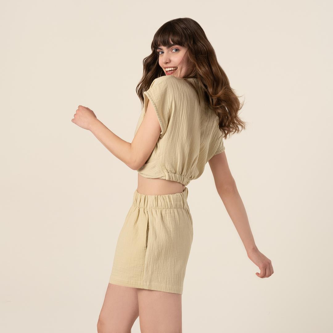 Tavas Düğümlü %100 Pamuk Tshirt Large-xlarge Beden Yeşil