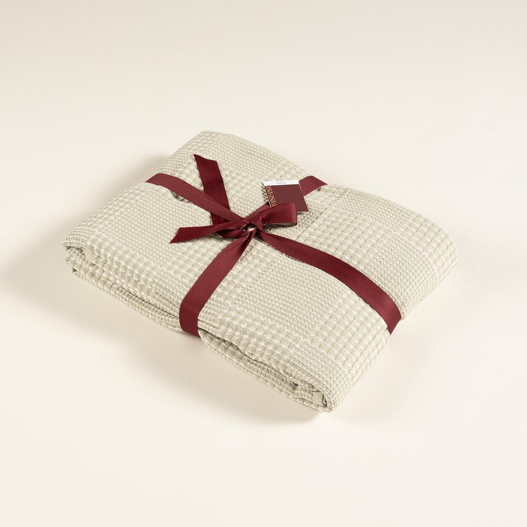 Baklan İplik Boyalı Çift Kişilik Pamuk %100 Pamuk Pike 200x220 Cm Yeşil