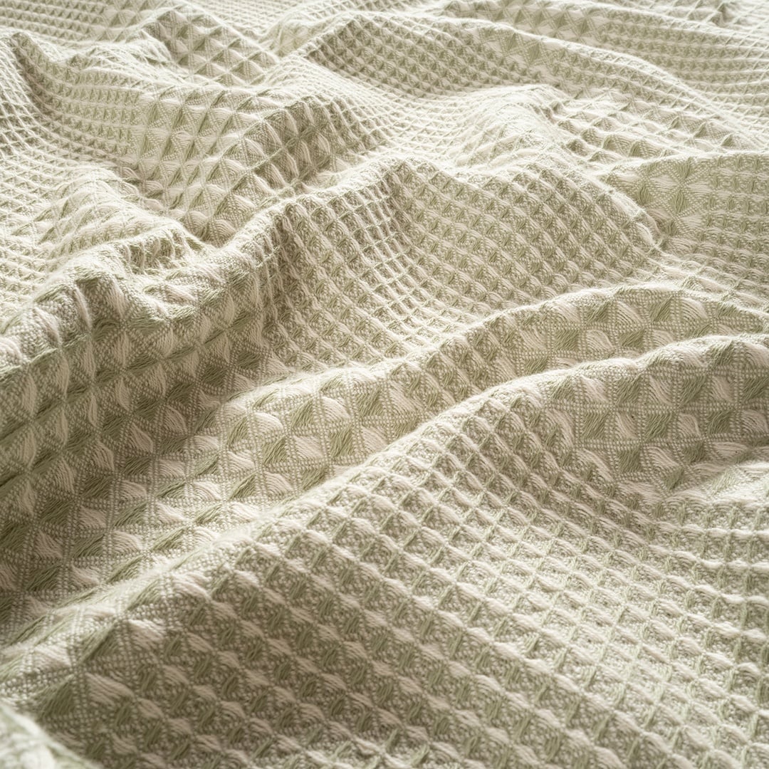 Baklan İplik Boyalı Kıng Sıze Pamuk %100 Pamuk Pike 240x220 Cm Yeşil