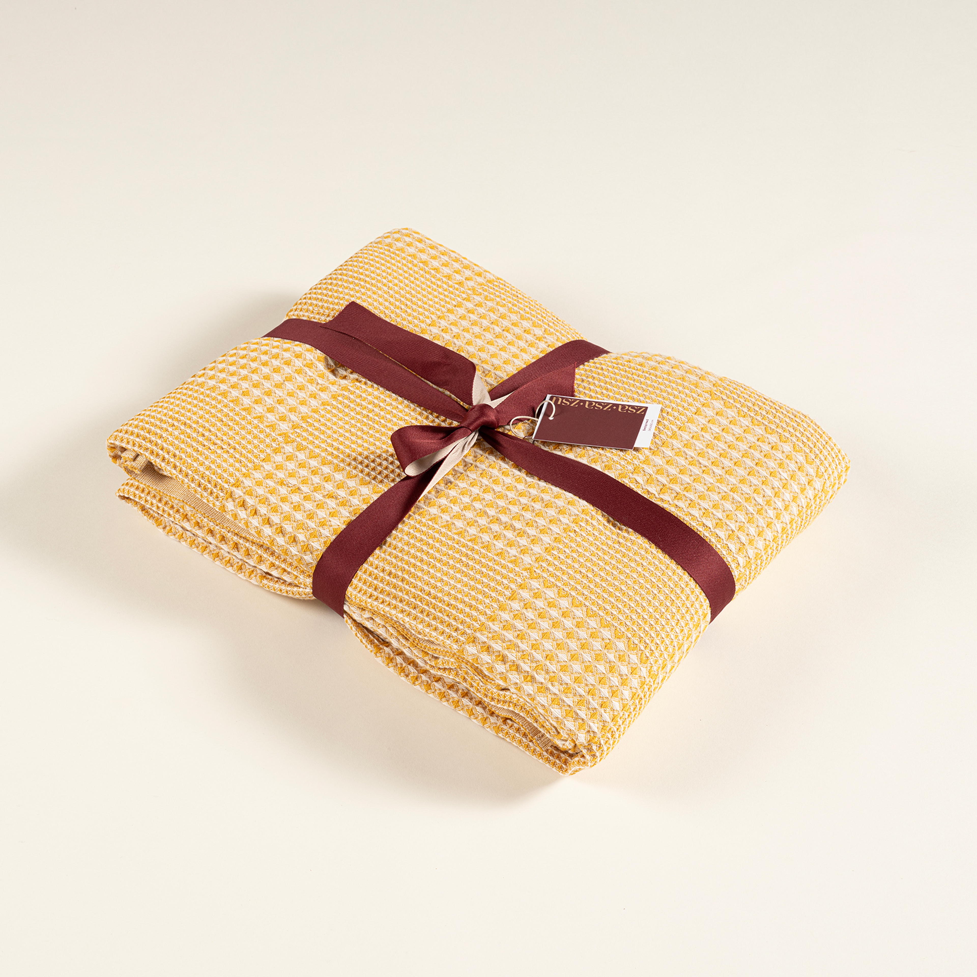 Baklan İplik Boyalı Çift Kişilik Pamuk %100 Pamuk Pike 200x220 Cm Sarı