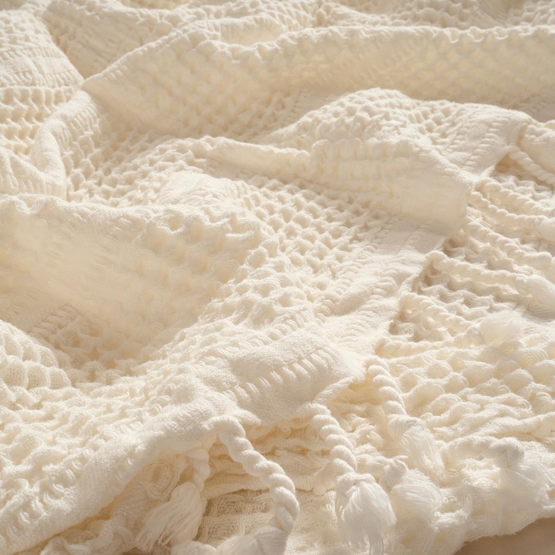 Solıd Tek Kişilik Tencel - Cotton Tencel Pamuk Pike 160x220 Cm Ekru