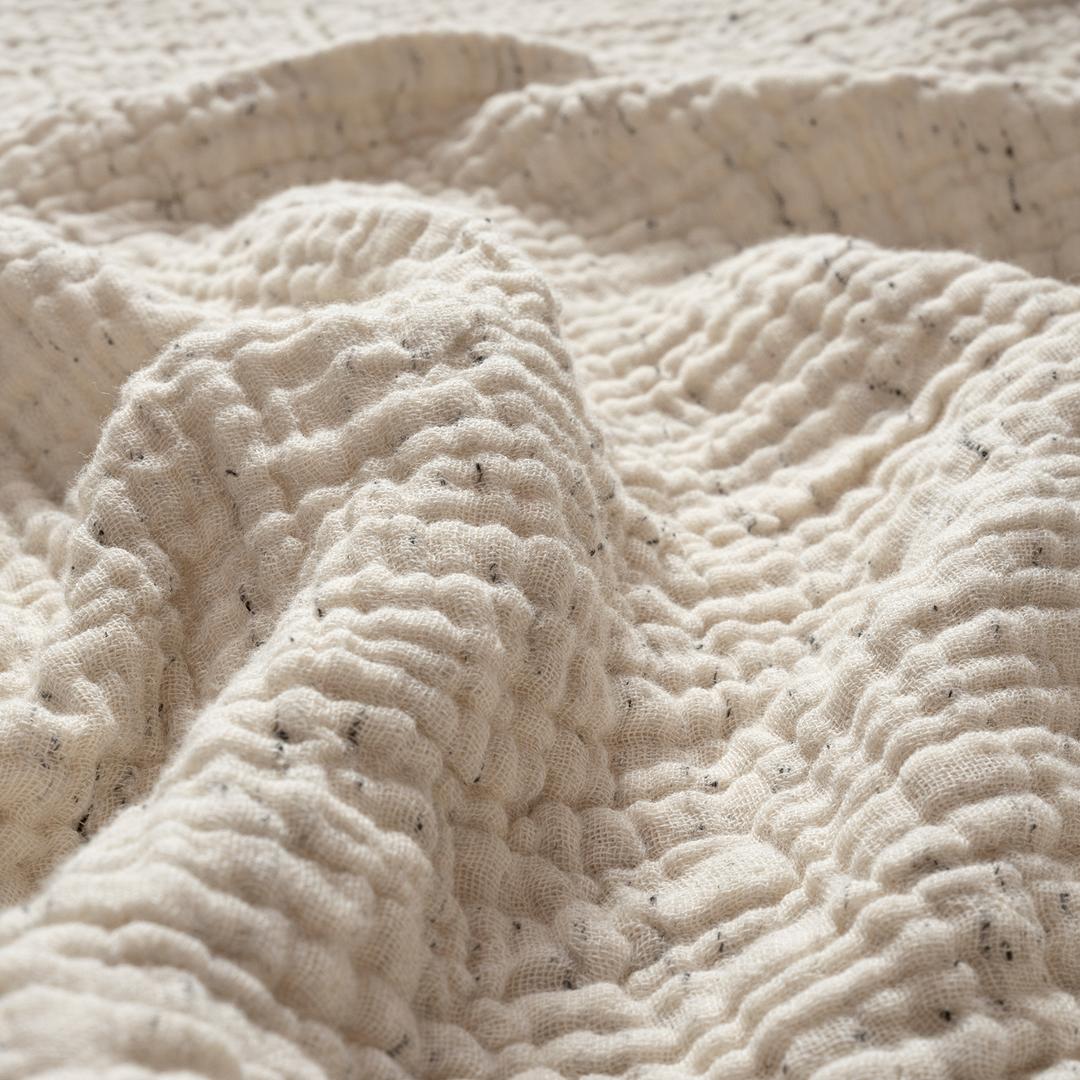 Baklan İplik Boyalı Kıng Sıze Pamuk %100 Pamuk Pike 240x220 Cm Natural