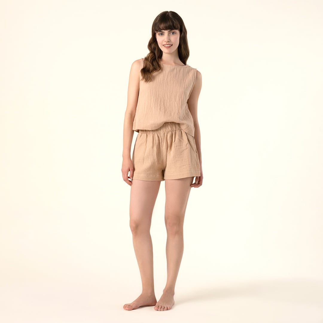 Tavas %100 Pamuk Şort Small-medıum Beden Somon