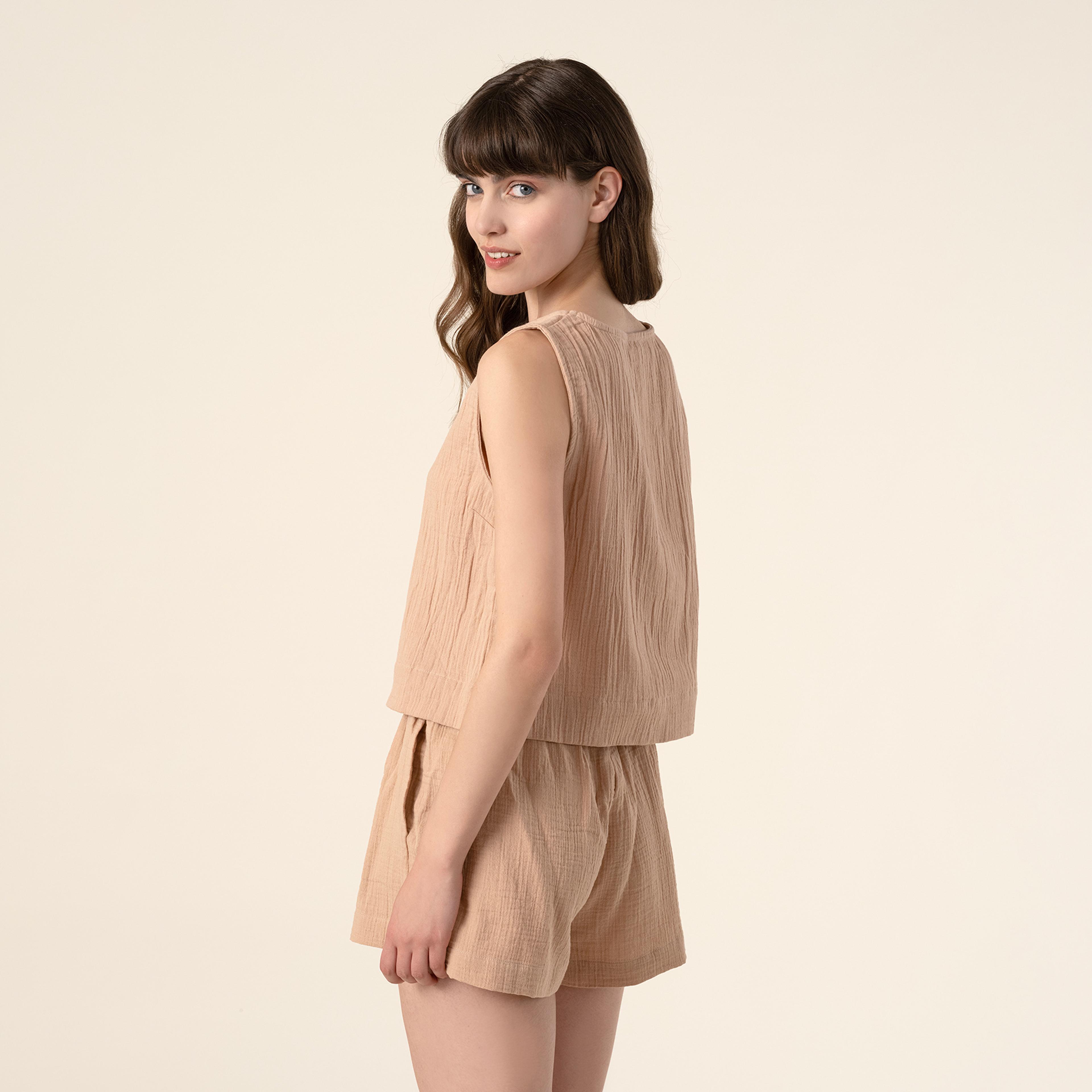 Tavas %100 Pamuk Şort Small-medıum Beden Somon