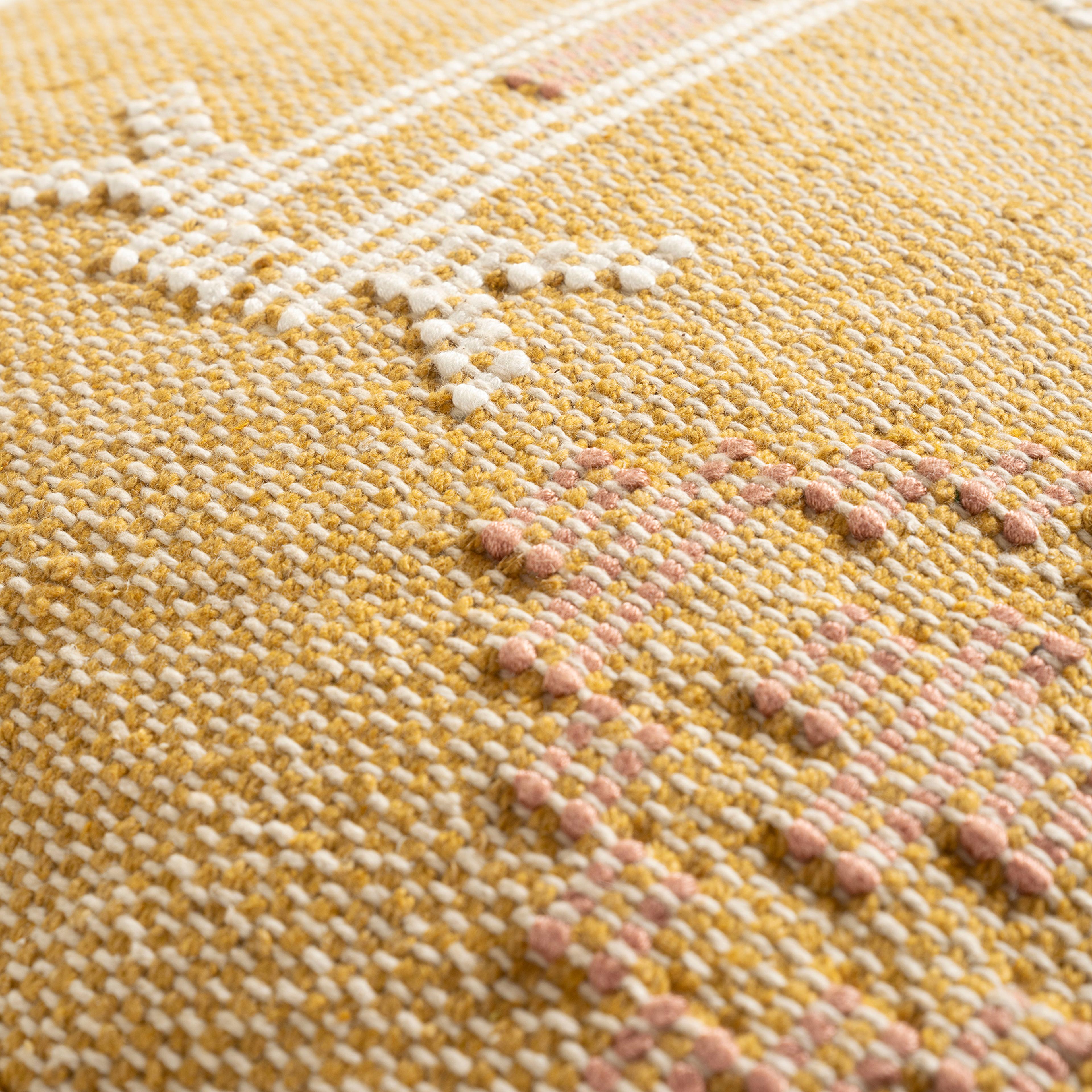 Jaıpur Pamuk Dolgulu Kırlent 50x50 Cm Sarı