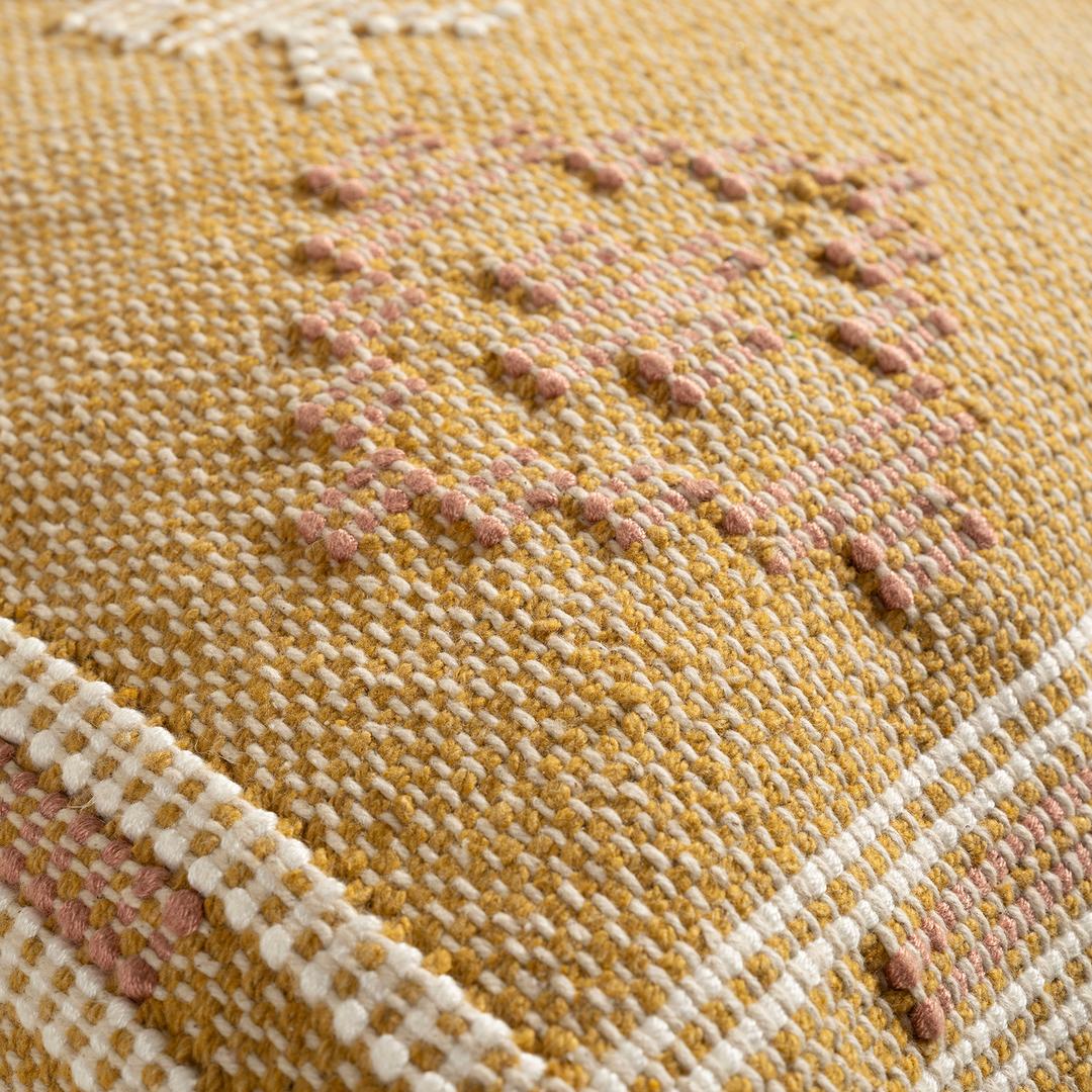 Jaıpur Pamuk Dolgulu Kırlent 50x50 Cm Sarı