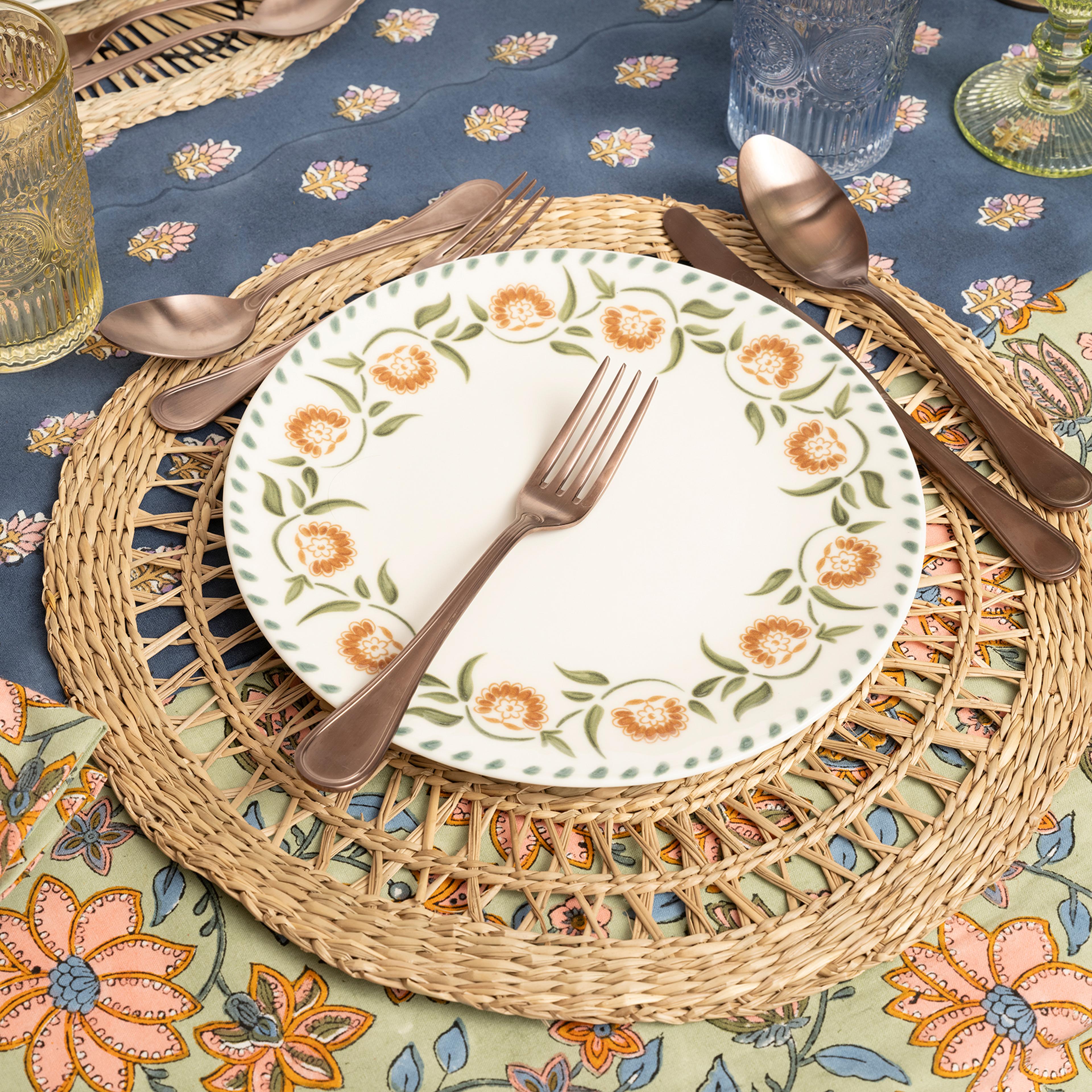 Emet Porselen Yemek Tabağı 25x25x2 Cm Yeşil