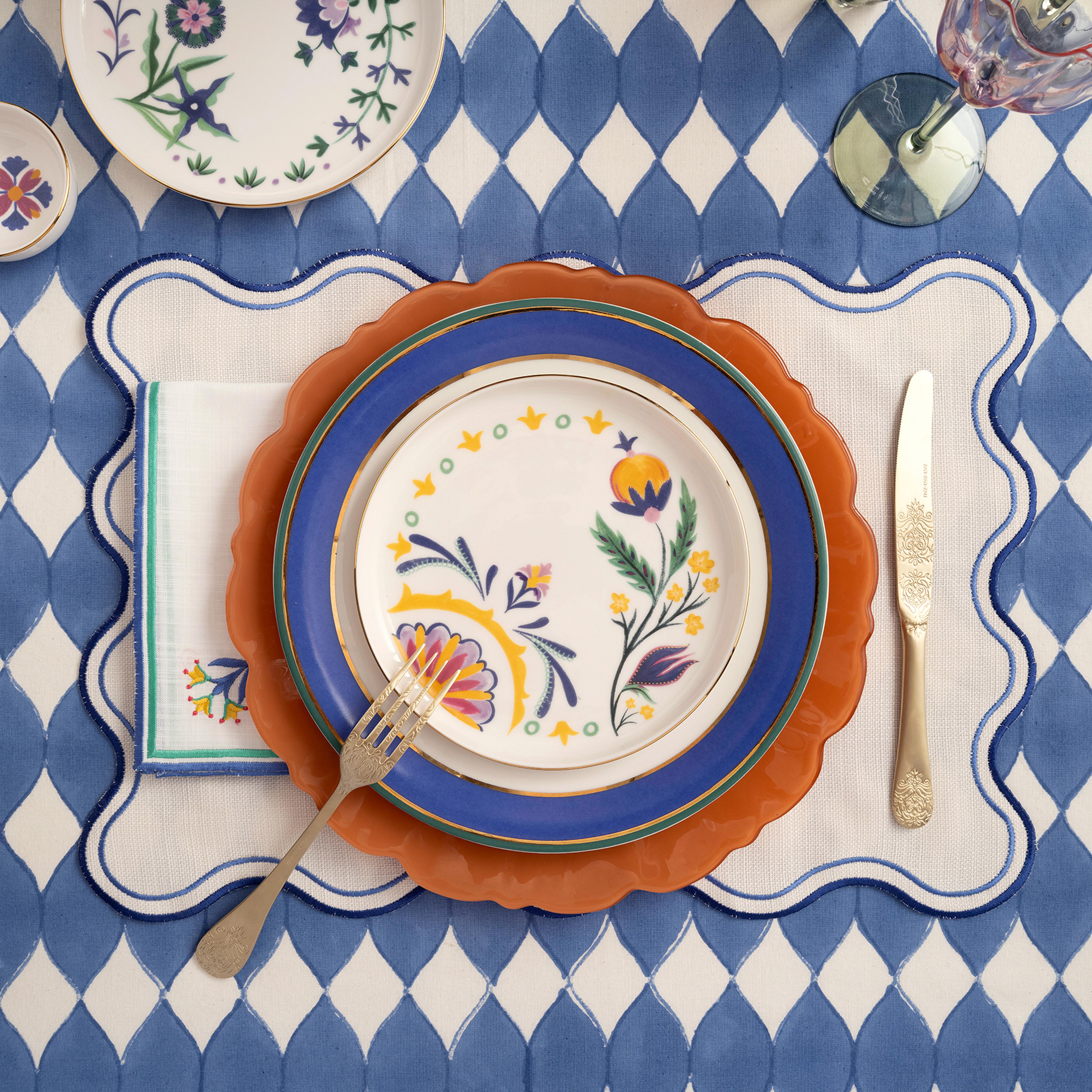 Gediz Porselen Pasta Tabağı 19 Cm Renkli