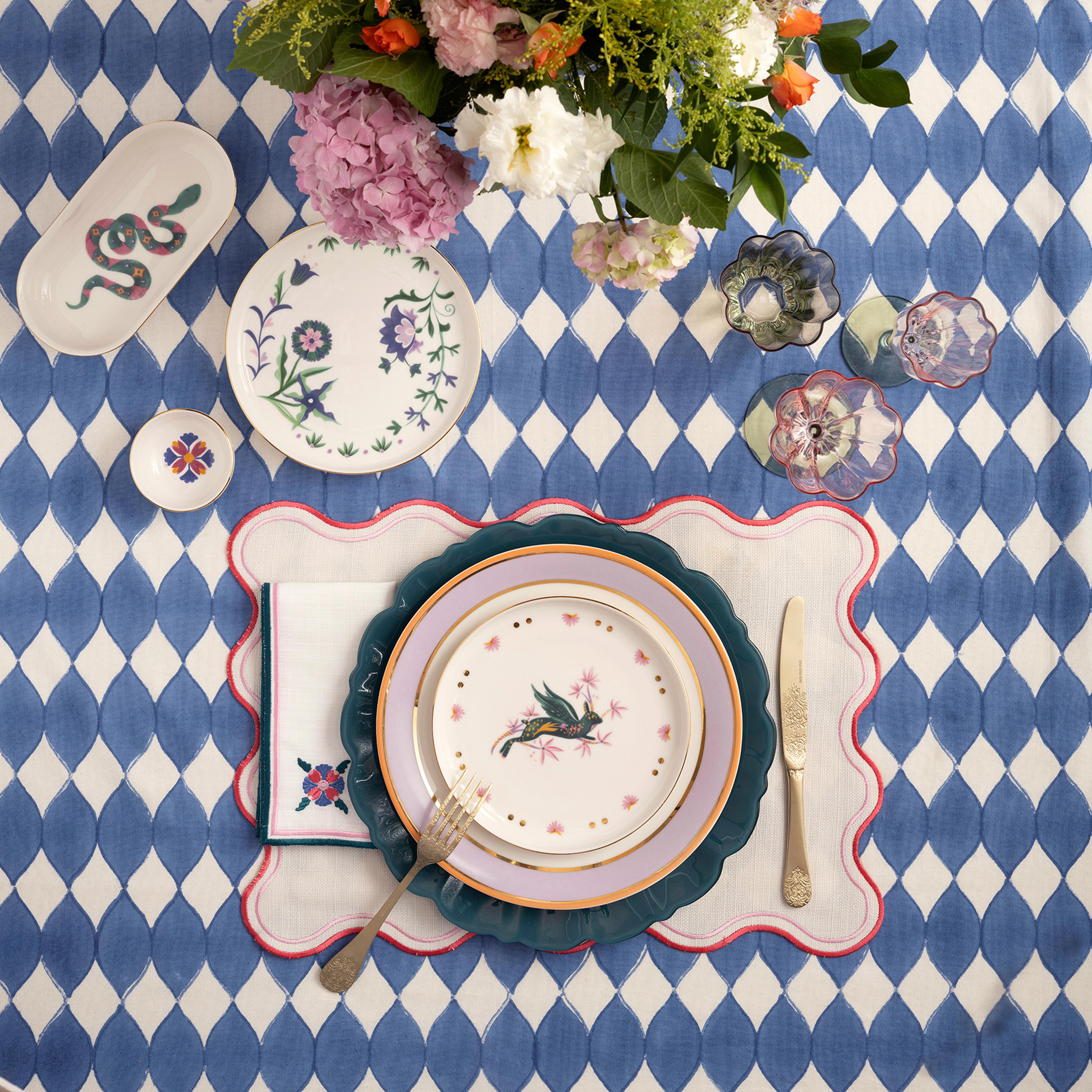 Gediz Porselen Pasta Tabağı 19 Cm Renkli