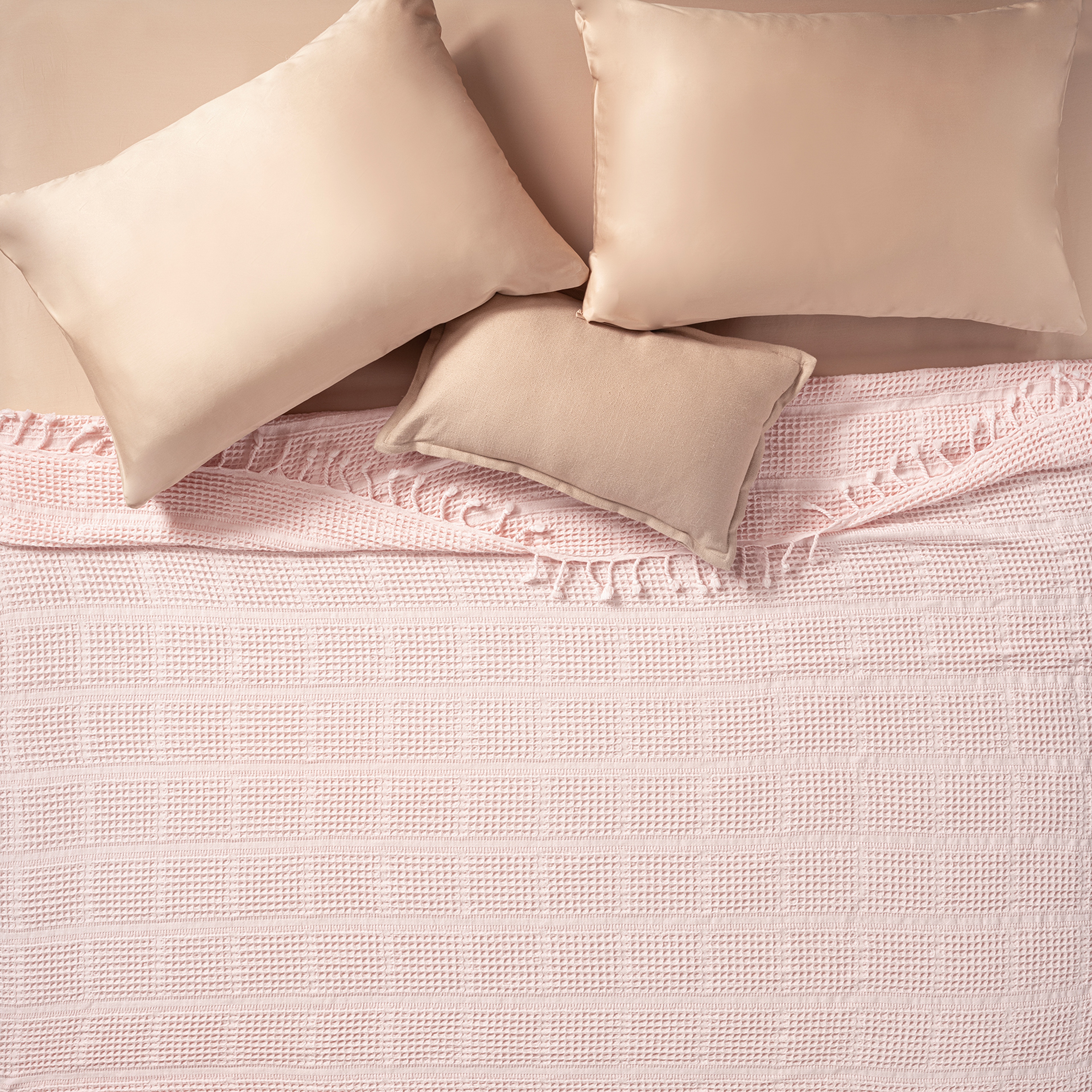 Solıd Pembe Tek Kişilik Tencel - Cotton Pike